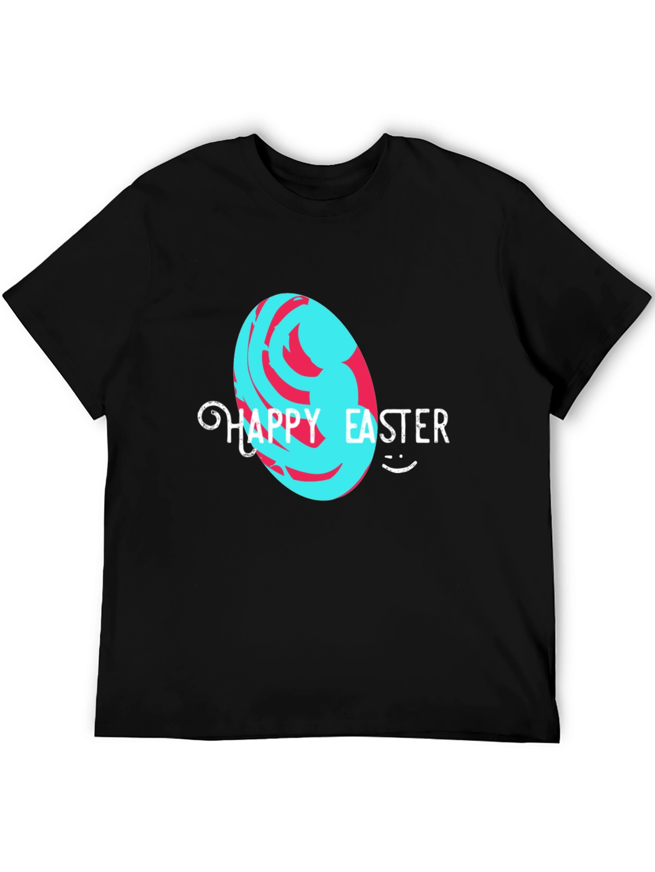 Camiseta Negra "Felices Pascuas" Diseño Huevo