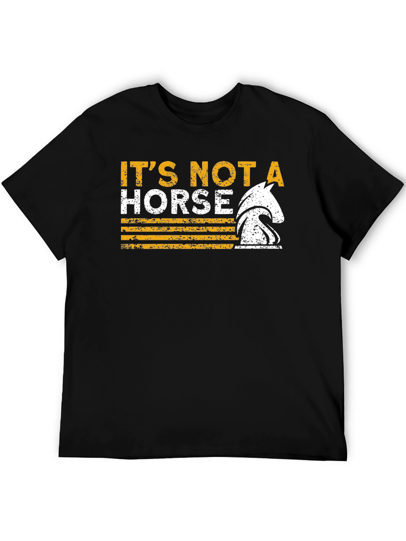 Black It's Not A Horse Chess T-Shirt view 5