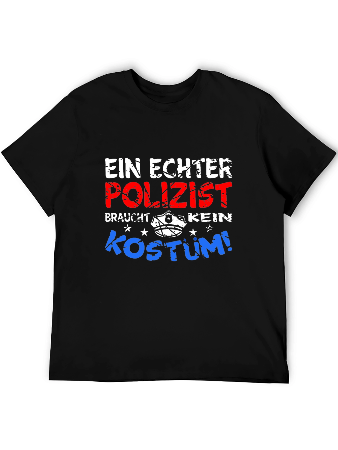 Black Ein Echter Polizist T-Shirt view 5
