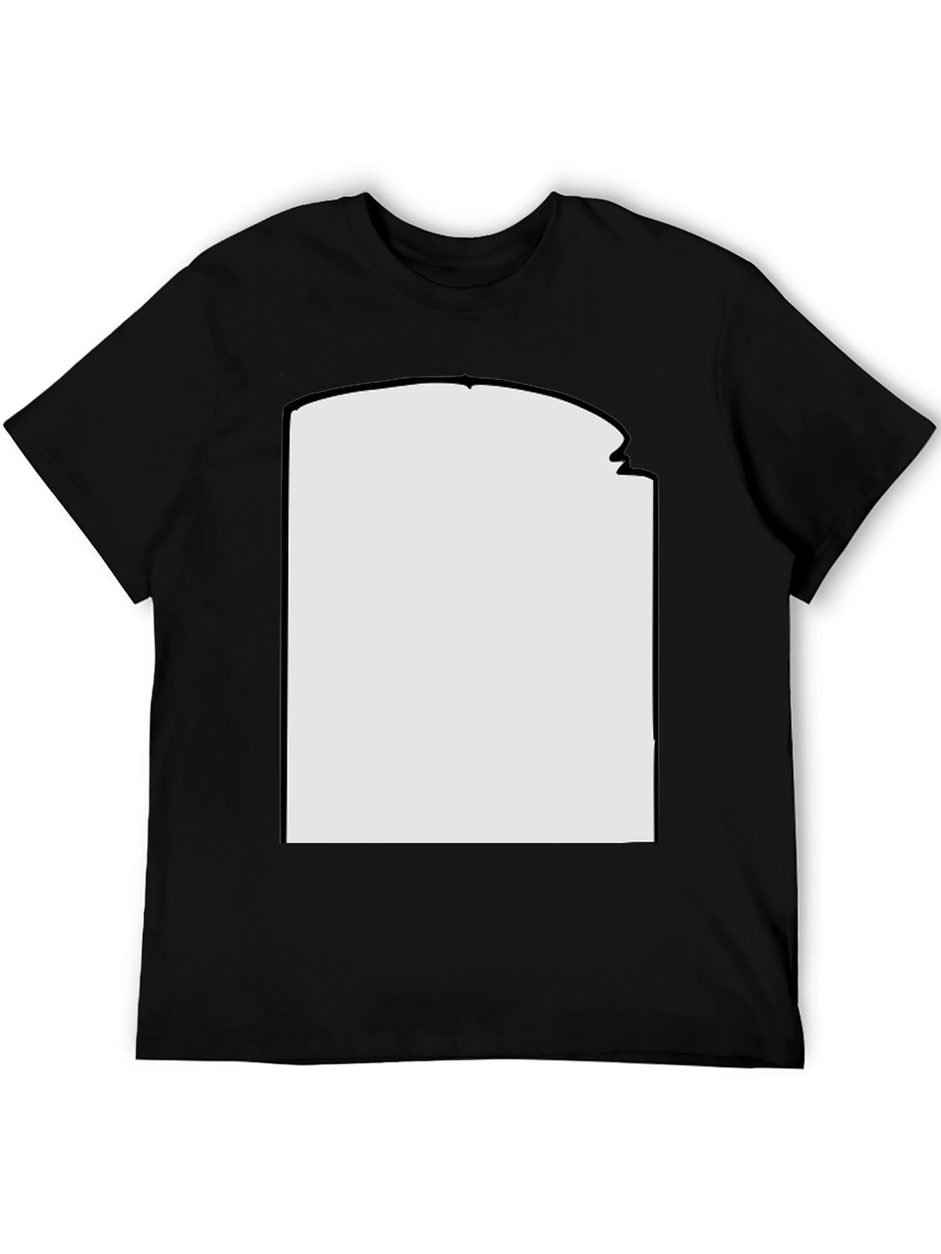 Black Blank Graphic Tee - Customizable Design Space view 5
