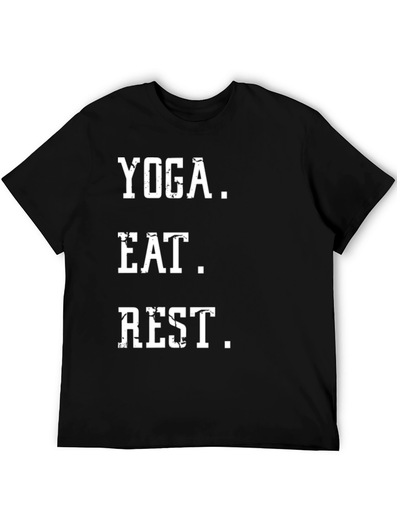 Black Yoga Eat Rest Graphic Tee - Relaxed Fit view 5