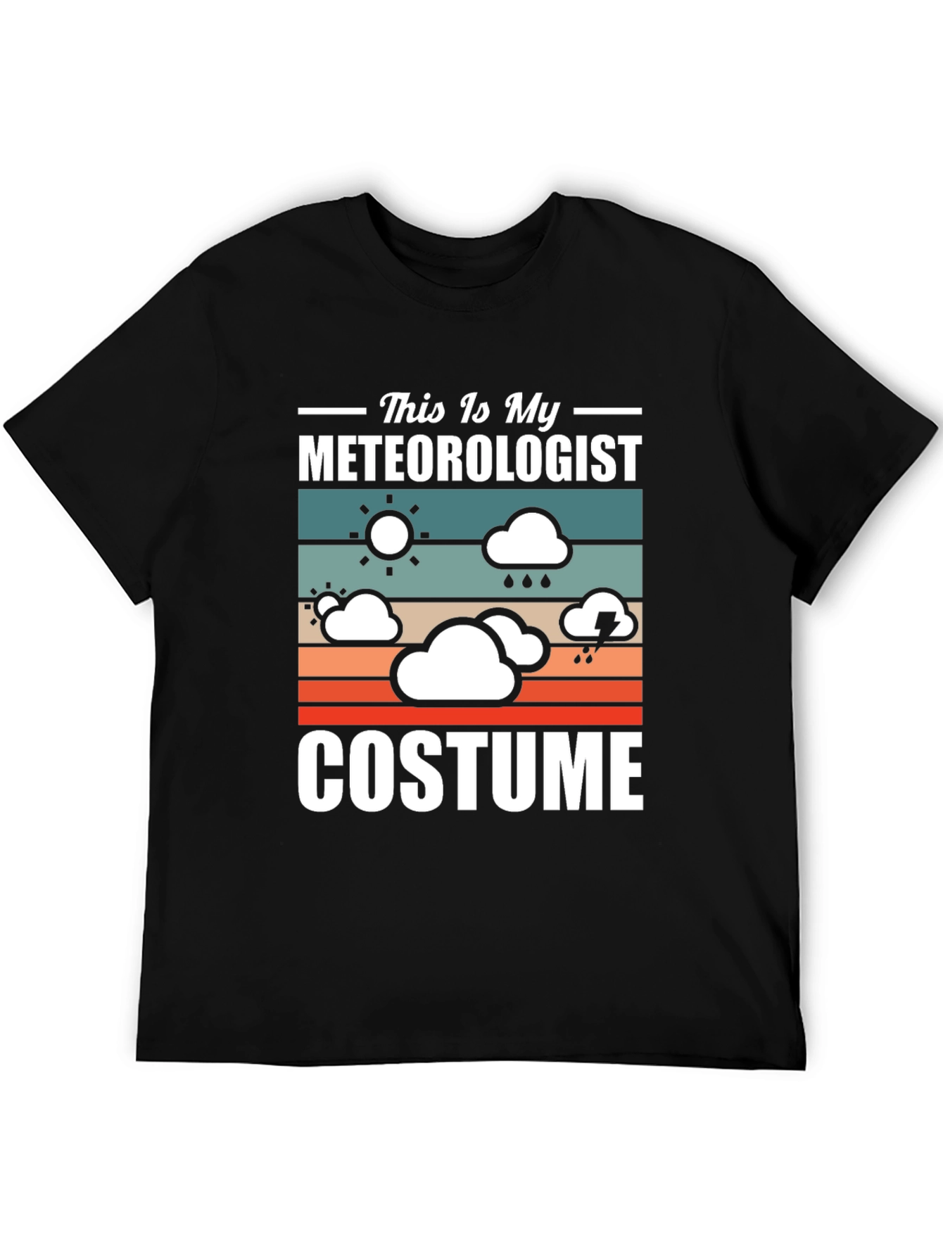 Black Meteorologist Costume T-Shirt - Funny Weather Tee view 5