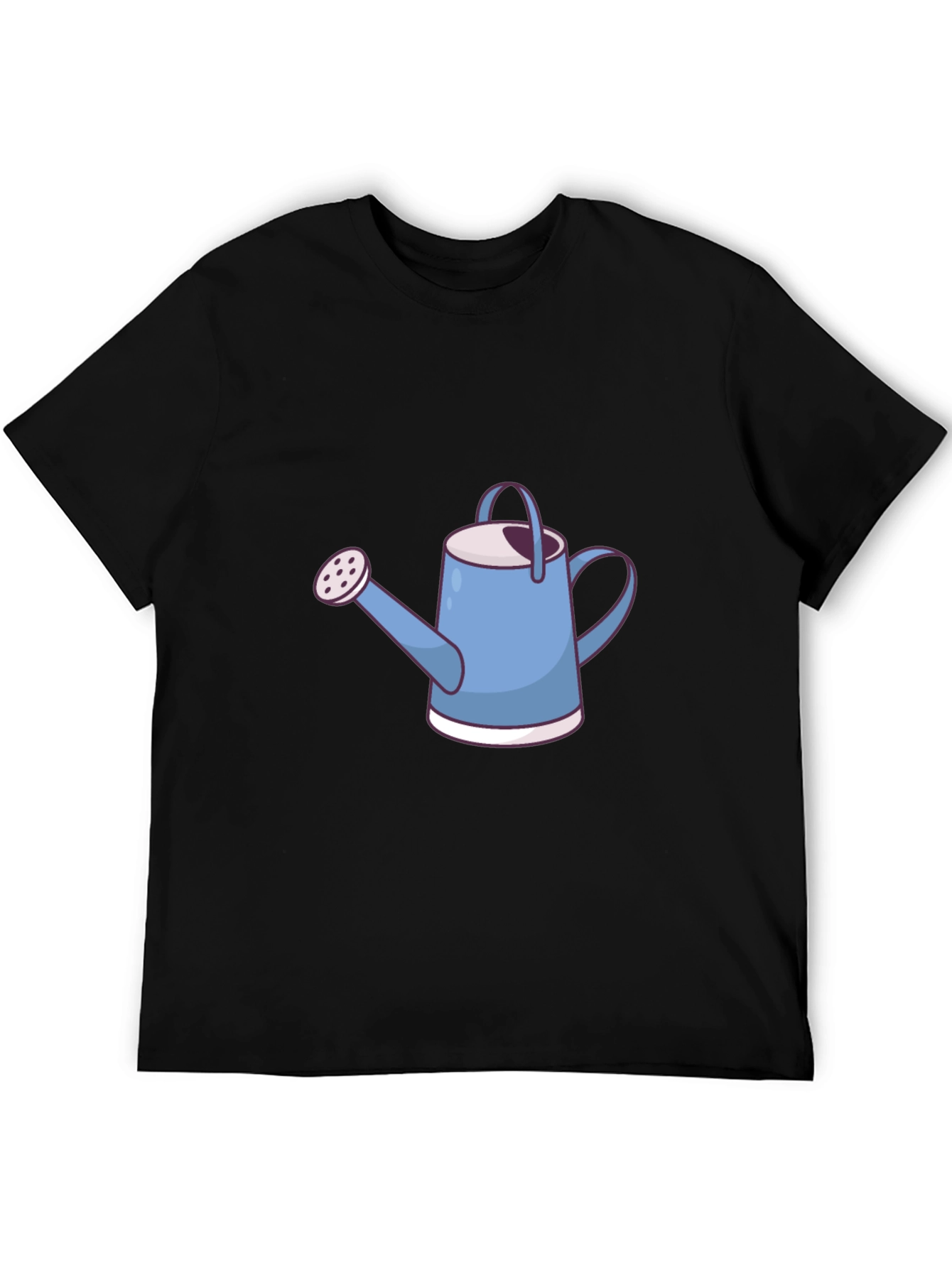 Black Cute Watering Can Graphic Tee view 5
