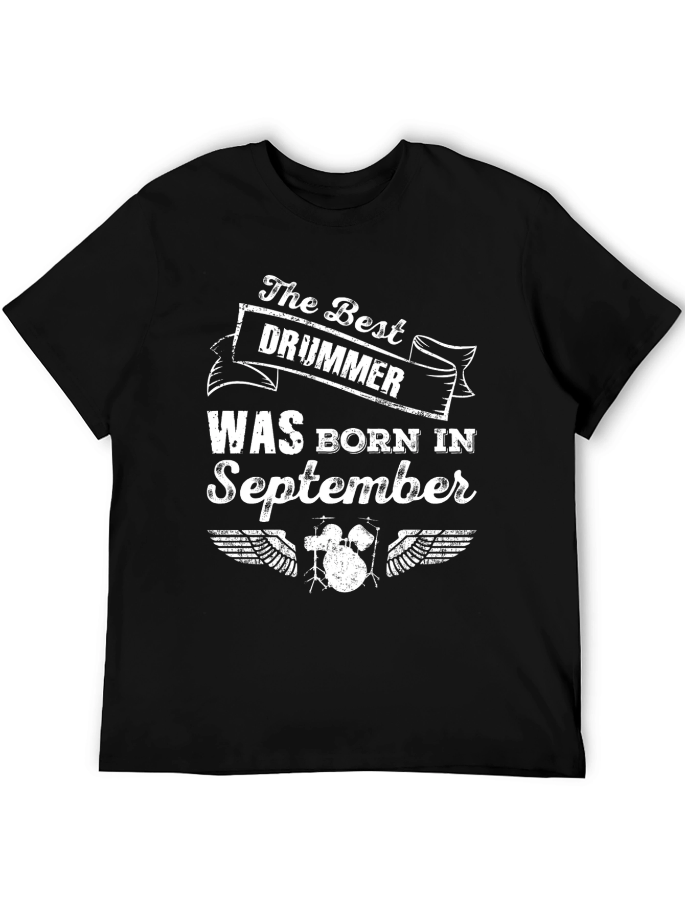Black The Best Drummer Born in September T-Shirt view 5
