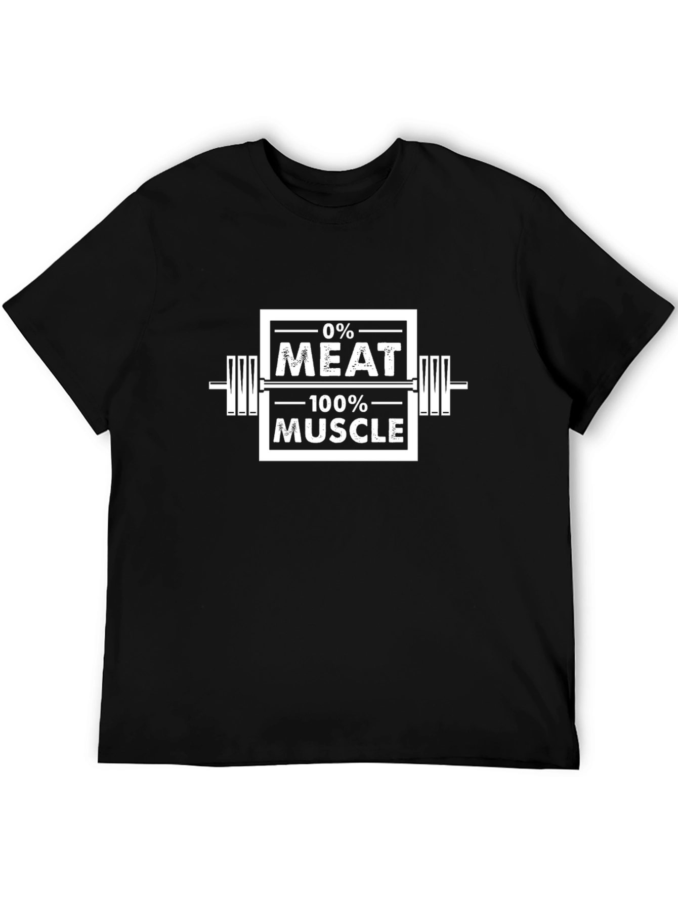 Vegan Fitness T-Shirt - 0% Meat 100% Muscle Gym Tee - 5