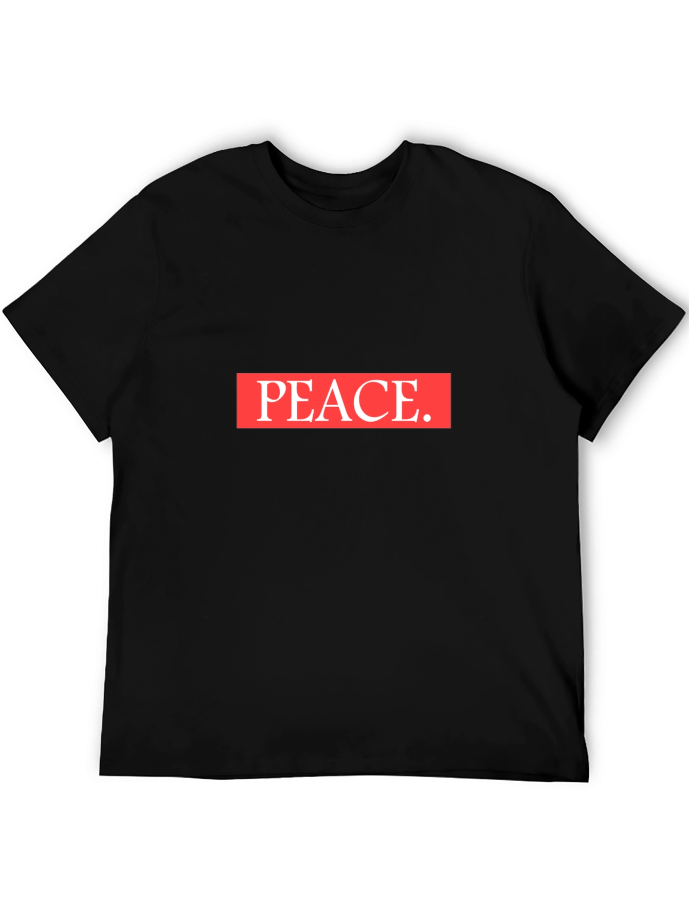 Black Peace Graphic Tee - Soft Cotton Casual Shirt view 5