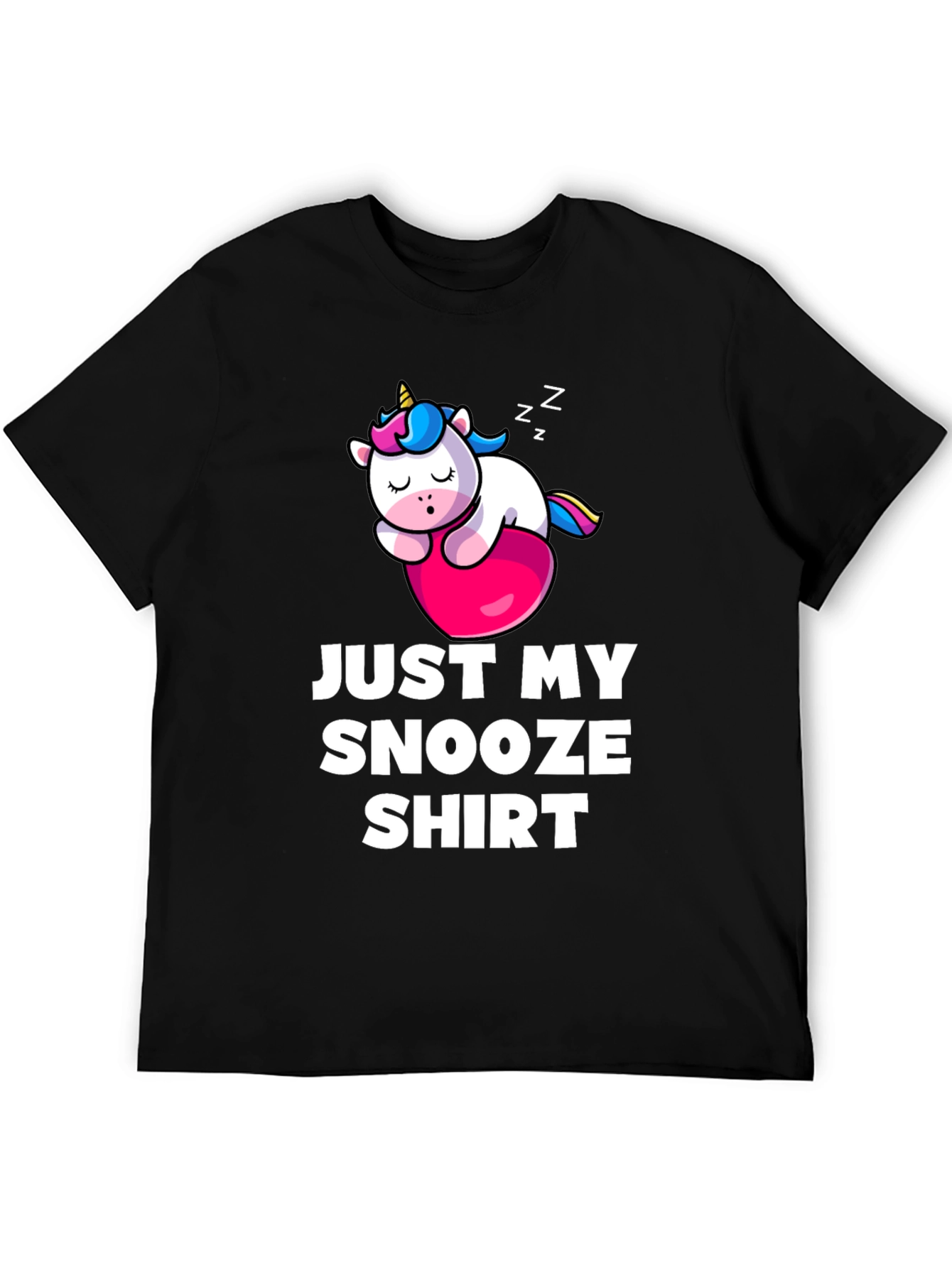 Black Just My Snooze Shirt - Unicorn Sleep Tee view 5
