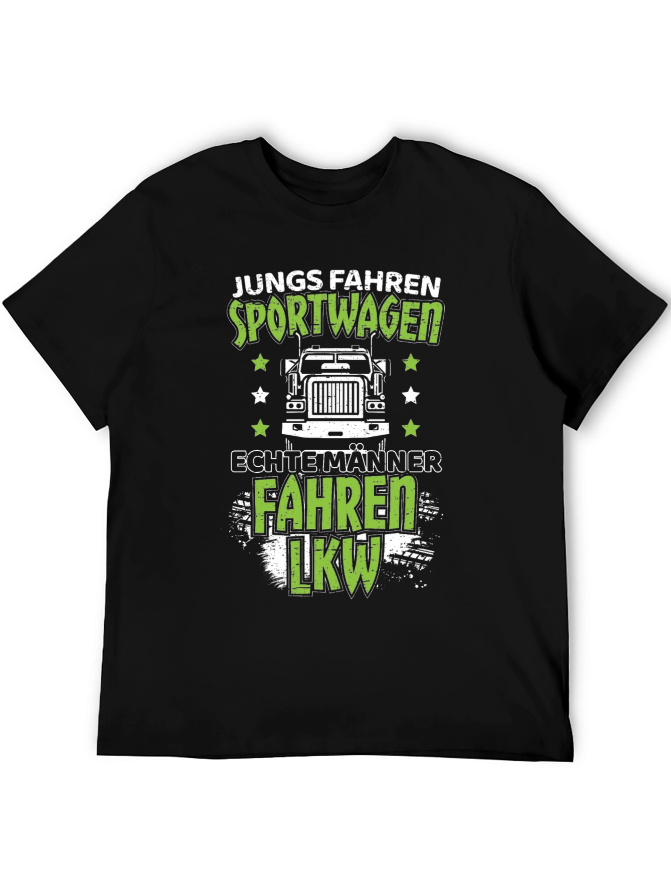 Black Funny Trucker T-Shirt - Junge Fahren Sportwagen view 5