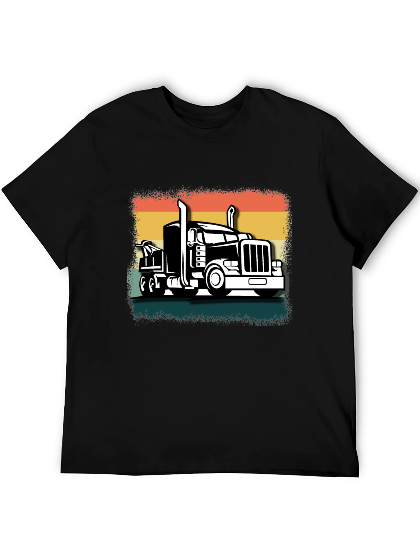 Retro Trucker Tee - Black - 5
