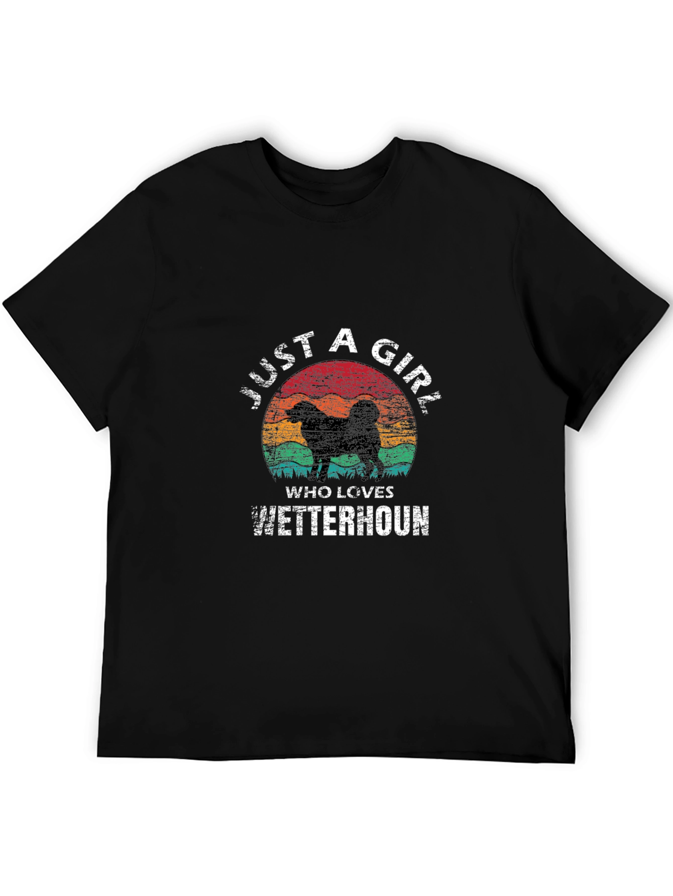 Black Wetterhoun Dog Lover T-Shirt view 5