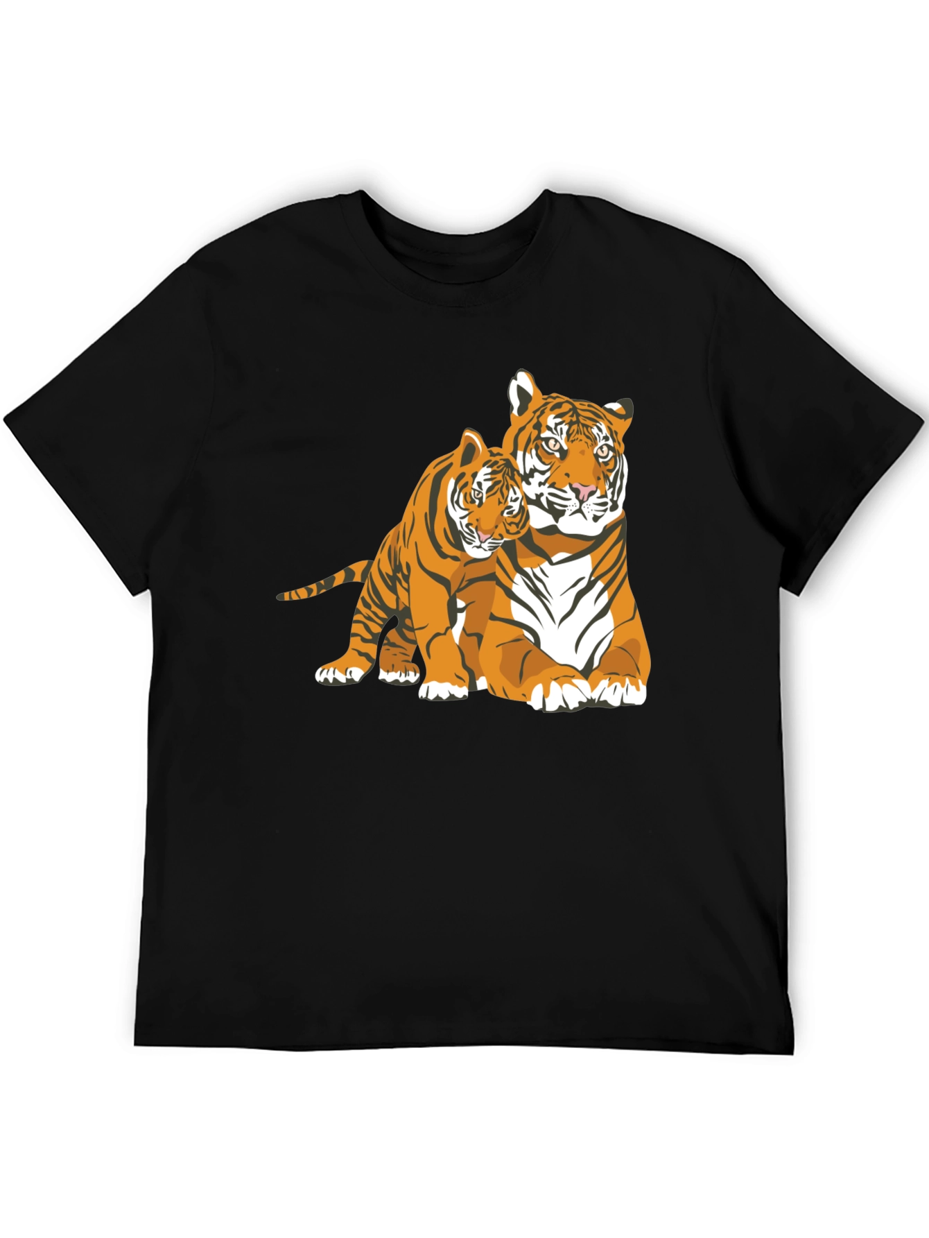 Black Tiger Graphic Tee - Black Cotton Blend view 5