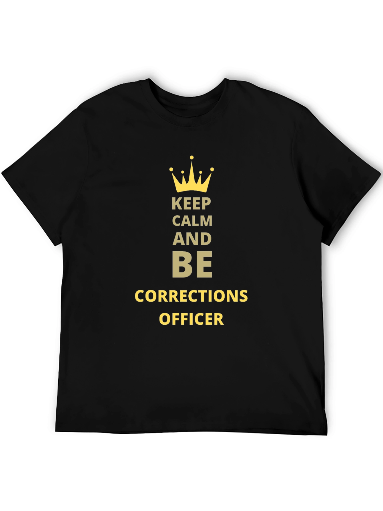 Black Keep Calm Corrections Officer Black Tee view 5