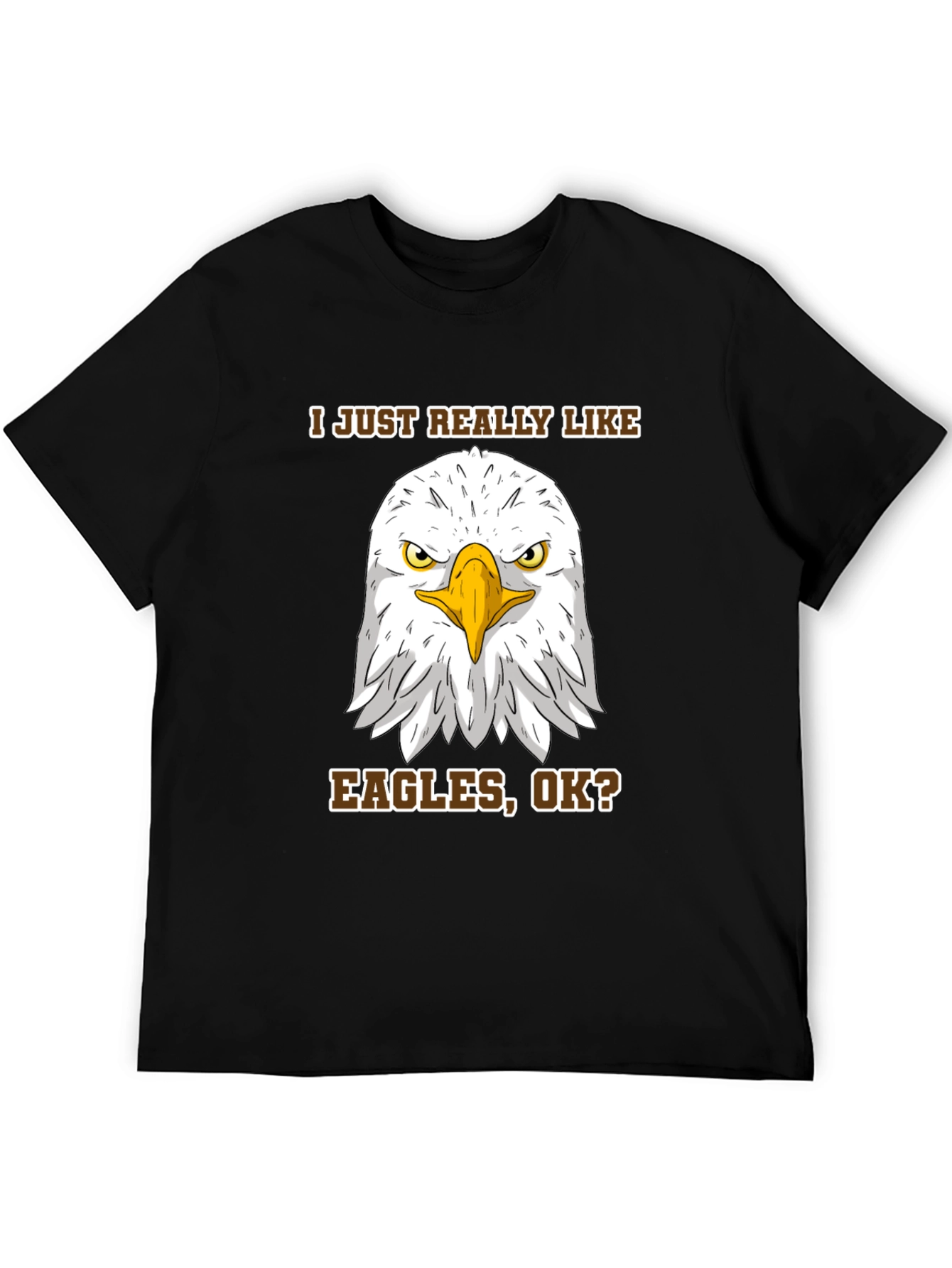 Black Eagle Lover T-Shirt - I Just Really Like Eagles, Ok? view 5