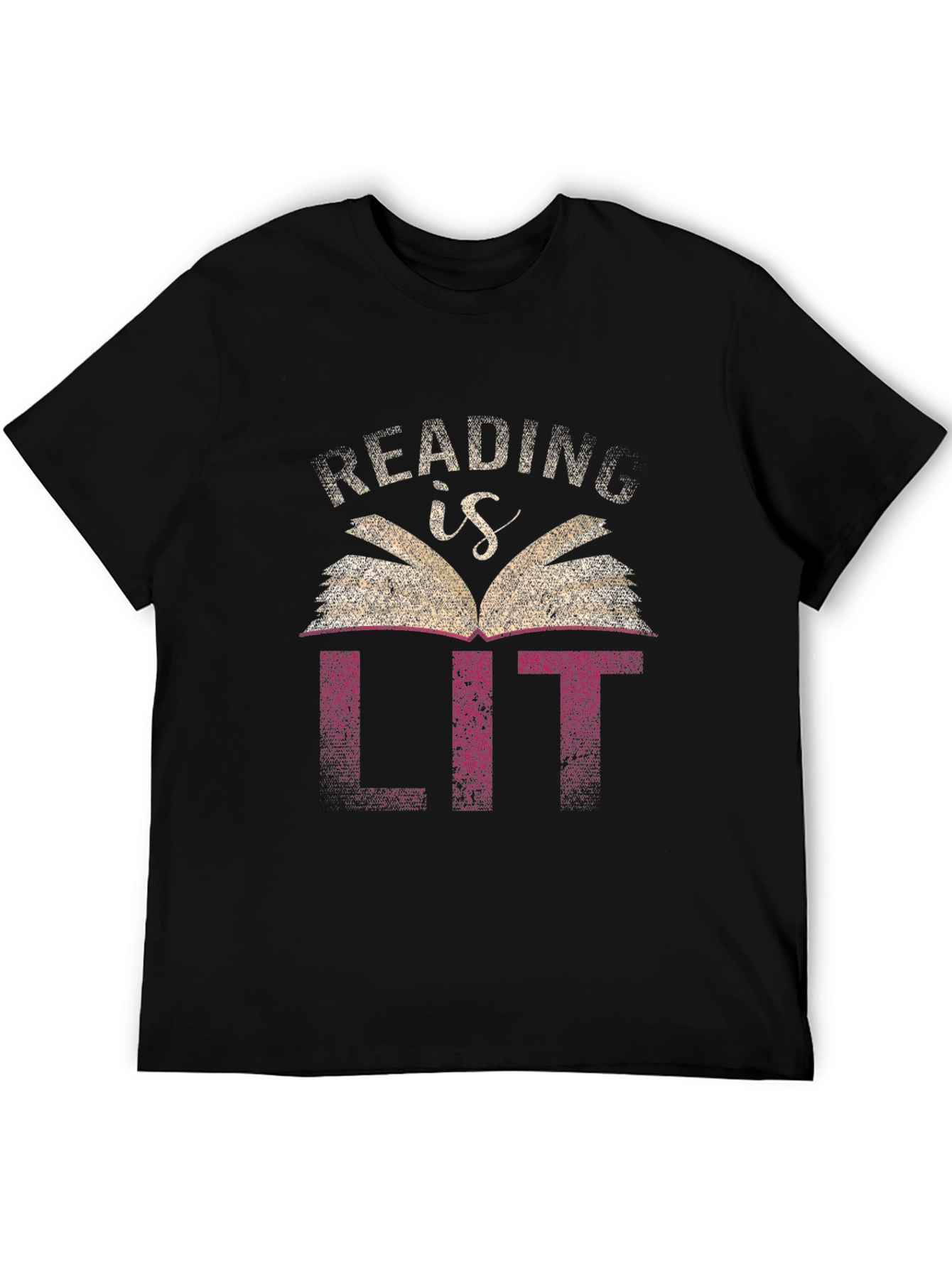 Black Reading is Lit Graphic Tee - Book Lover T-Shirt view 5