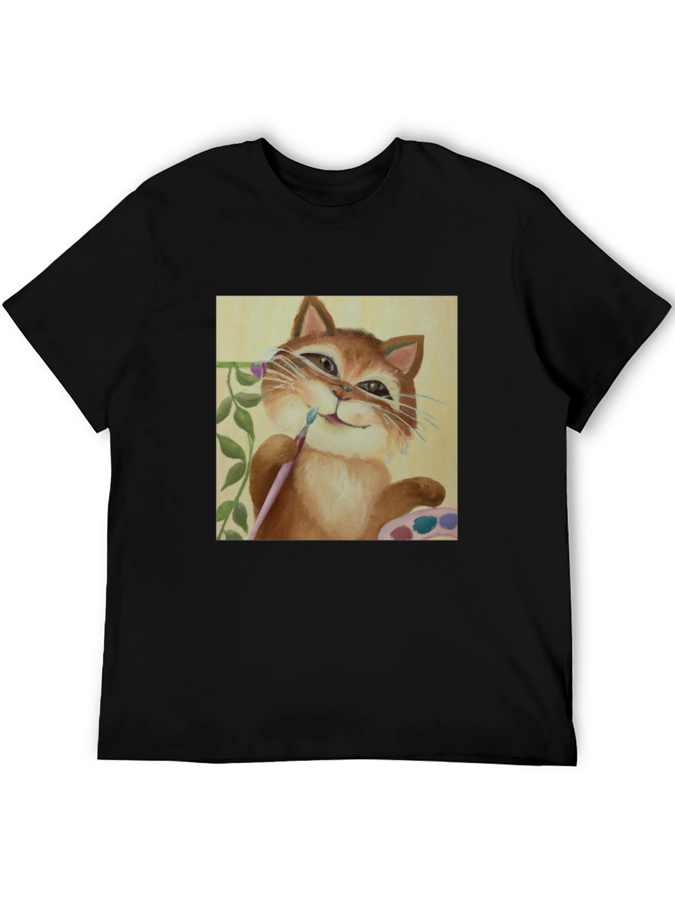 Cat Artist T-Shirt - Whimsical Painter Tee - 5