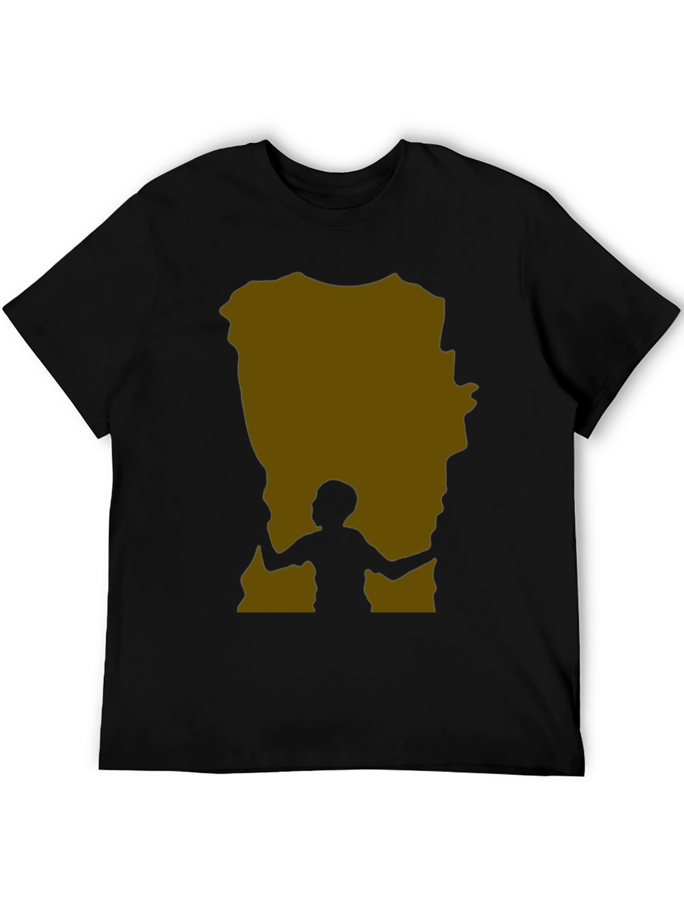 Black Silhouette Atlas T-Shirt - Unique Graphic Tee view 5
