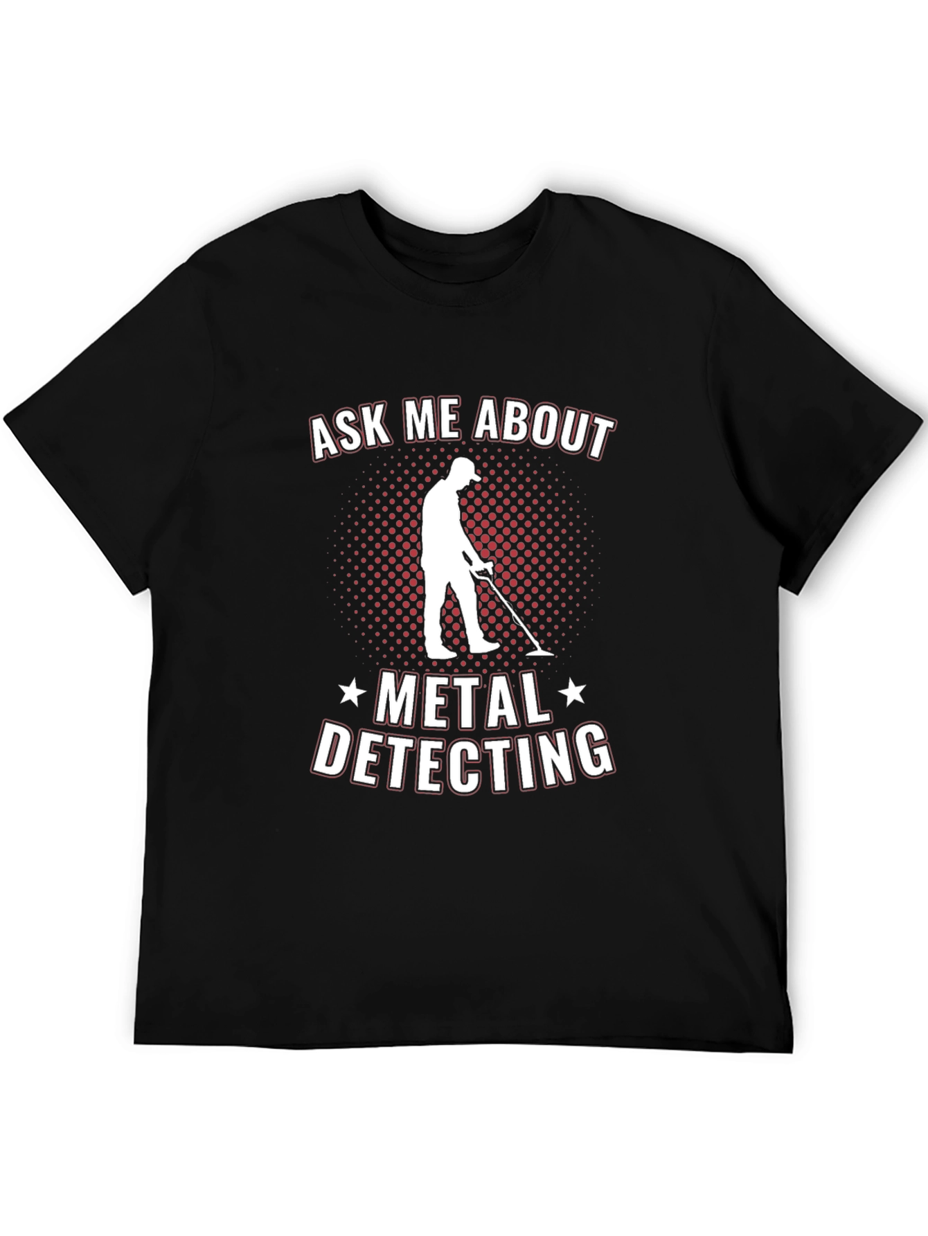 Black Ask Me About Metal Detecting T-Shirt view 5