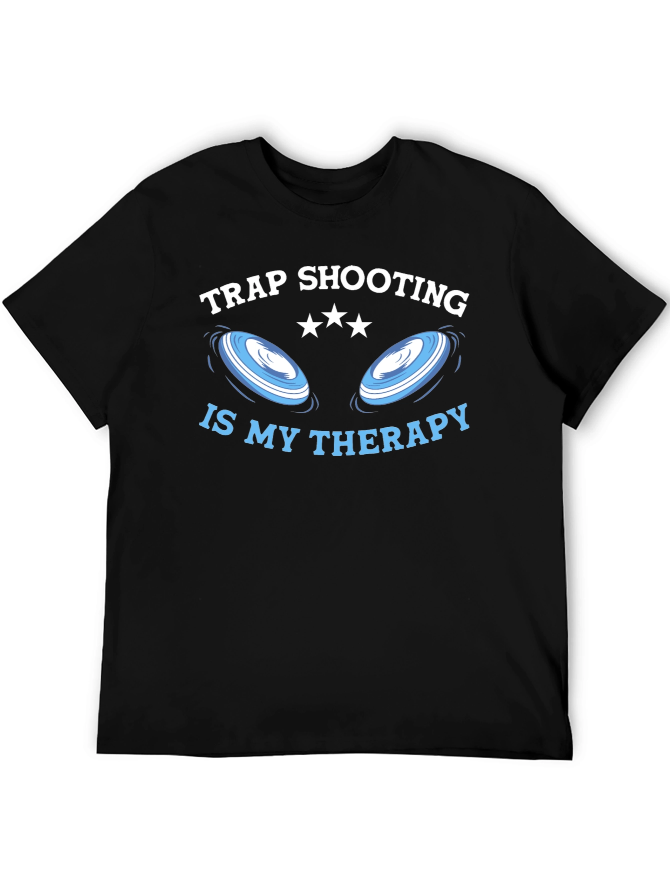 Black Trap Shooting Therapy T-Shirt view 5