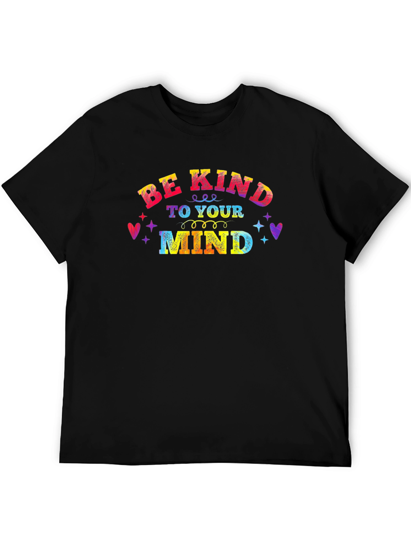 Black Be Kind To Your Mind Graphic Tee view 5