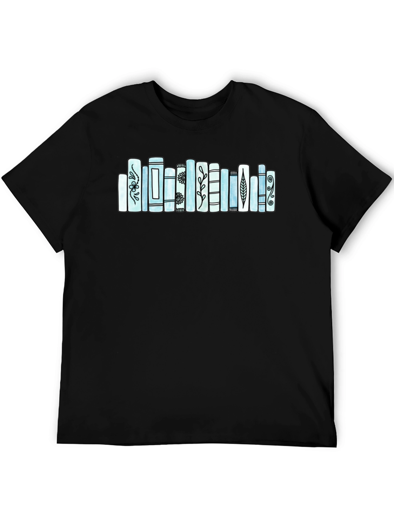 Black Bookworm Graphic Tee - Literary Style T-Shirt view 5