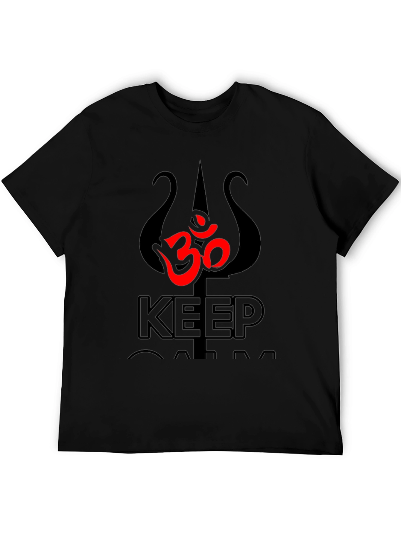 Black Om Symbol Black T-Shirt view 5