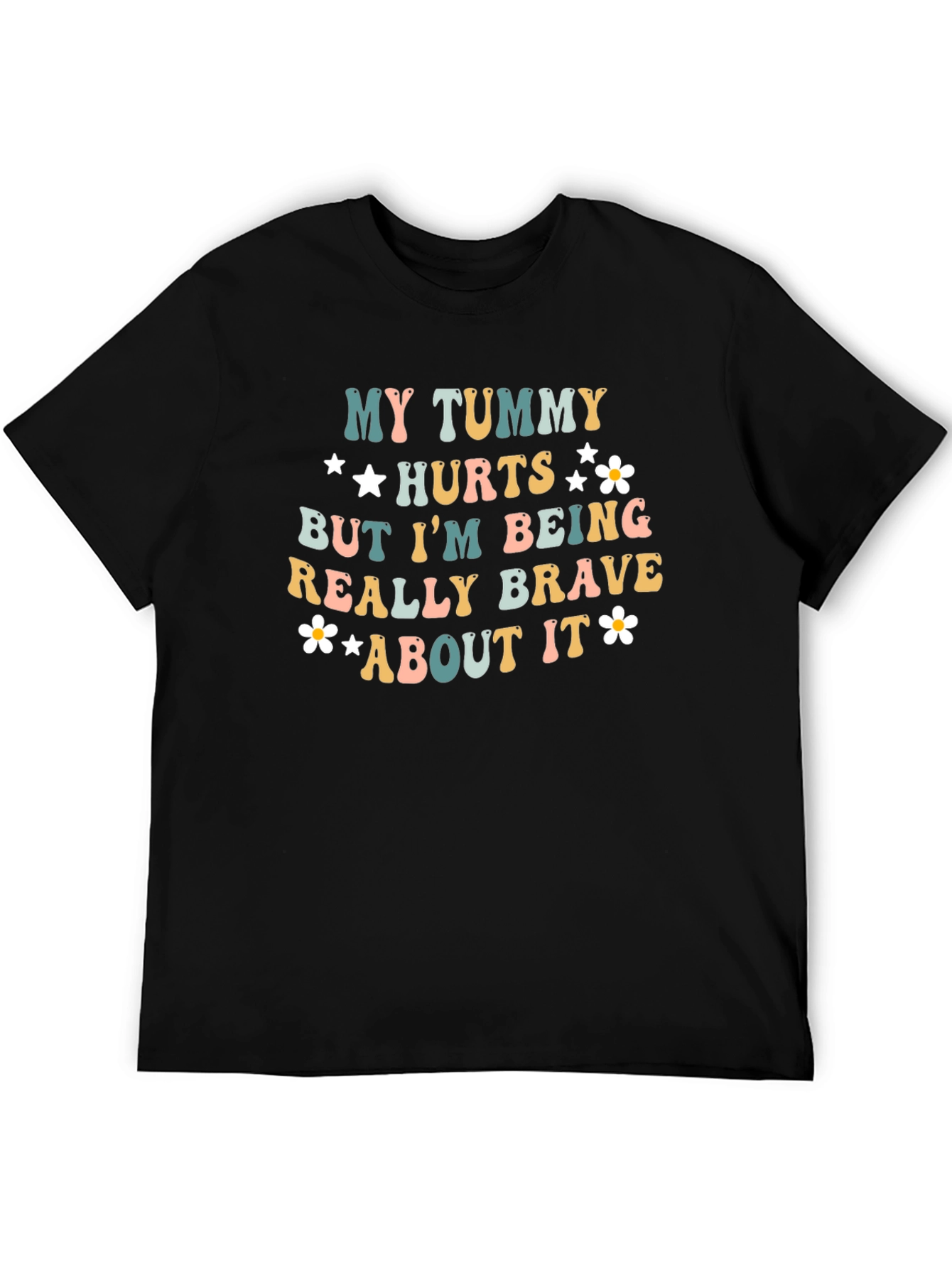 Black My Tummy Hurts Funny Graphic Tee view 5