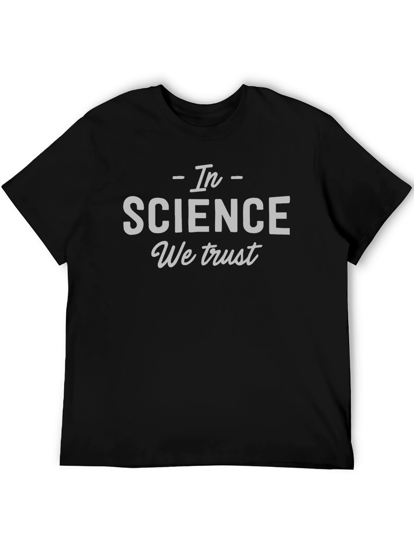 Black Science We Trust Graphic Tee - Modern Casual T-Shirt view 5