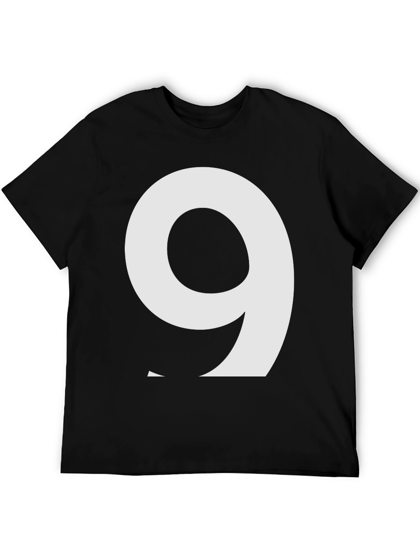 Black Number 9 Graphic Tee - Bold & Stylish Cotton Shirt view 5