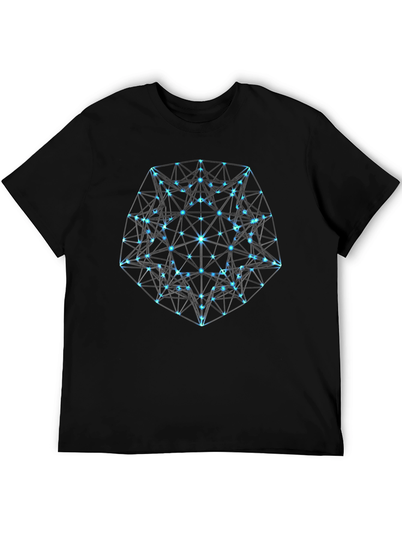 Black Geometric Black T-Shirt: Modern Minimalist Design view 5