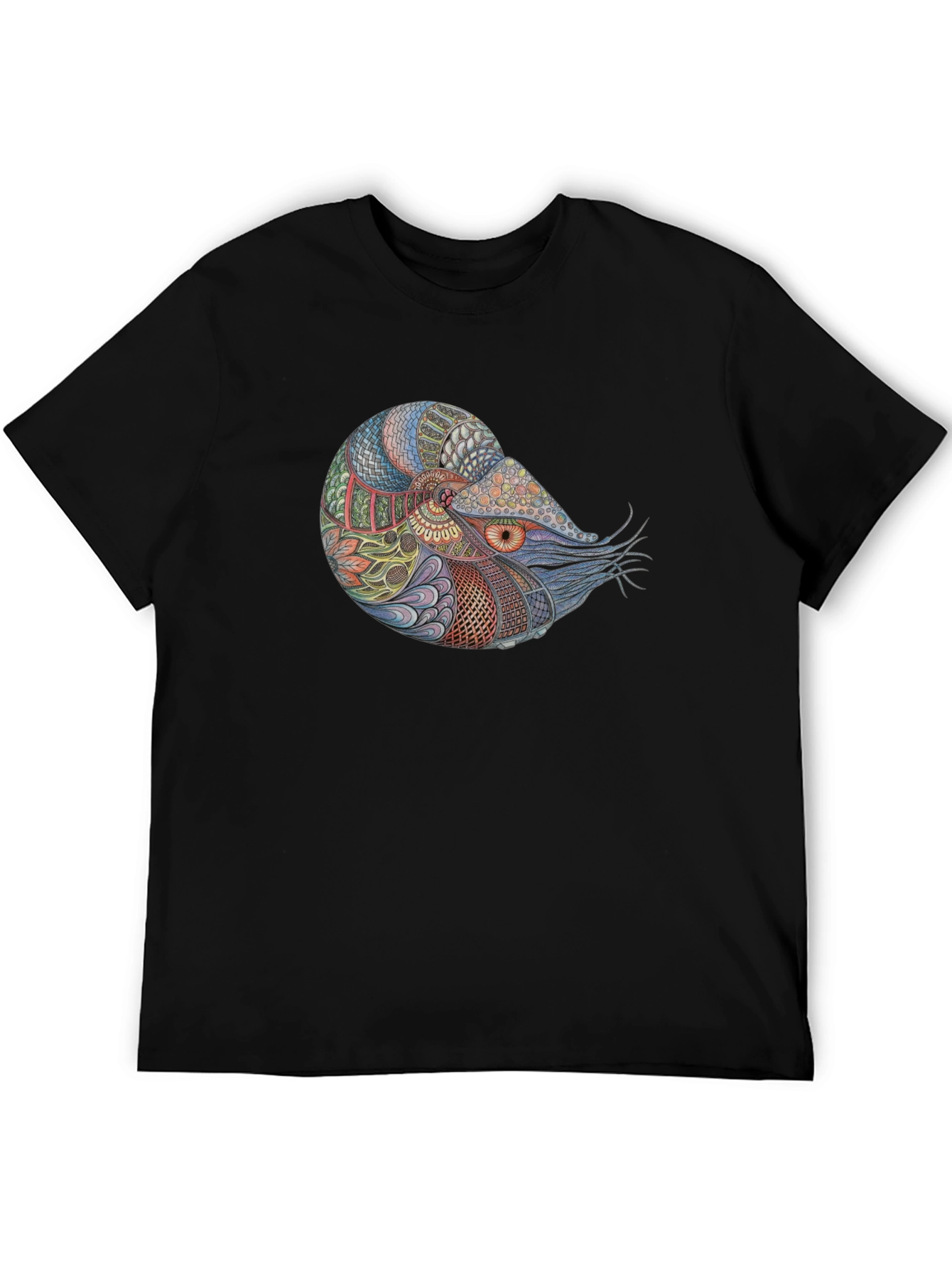 Black Nautilus Graphic Black T-Shirt view 5
