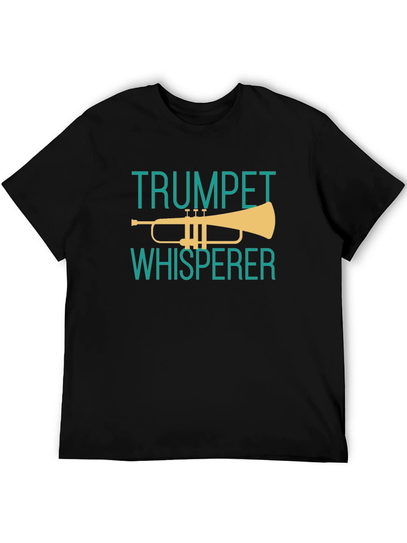 Black Trumpet Whisperer Graphic Tee - Music Lover's T-Shirt view 5