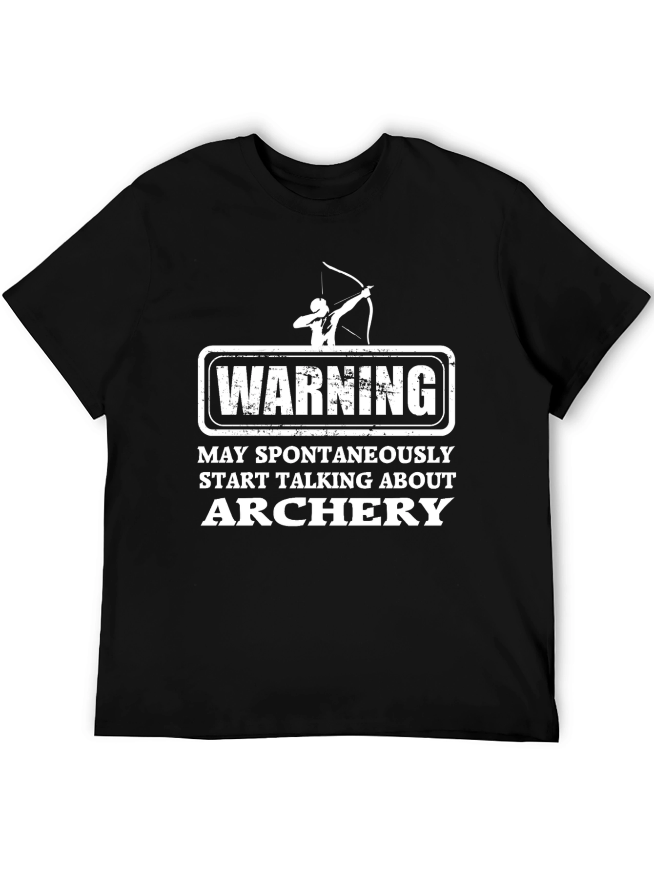 Black Funny Archery Warning T-Shirt view 5