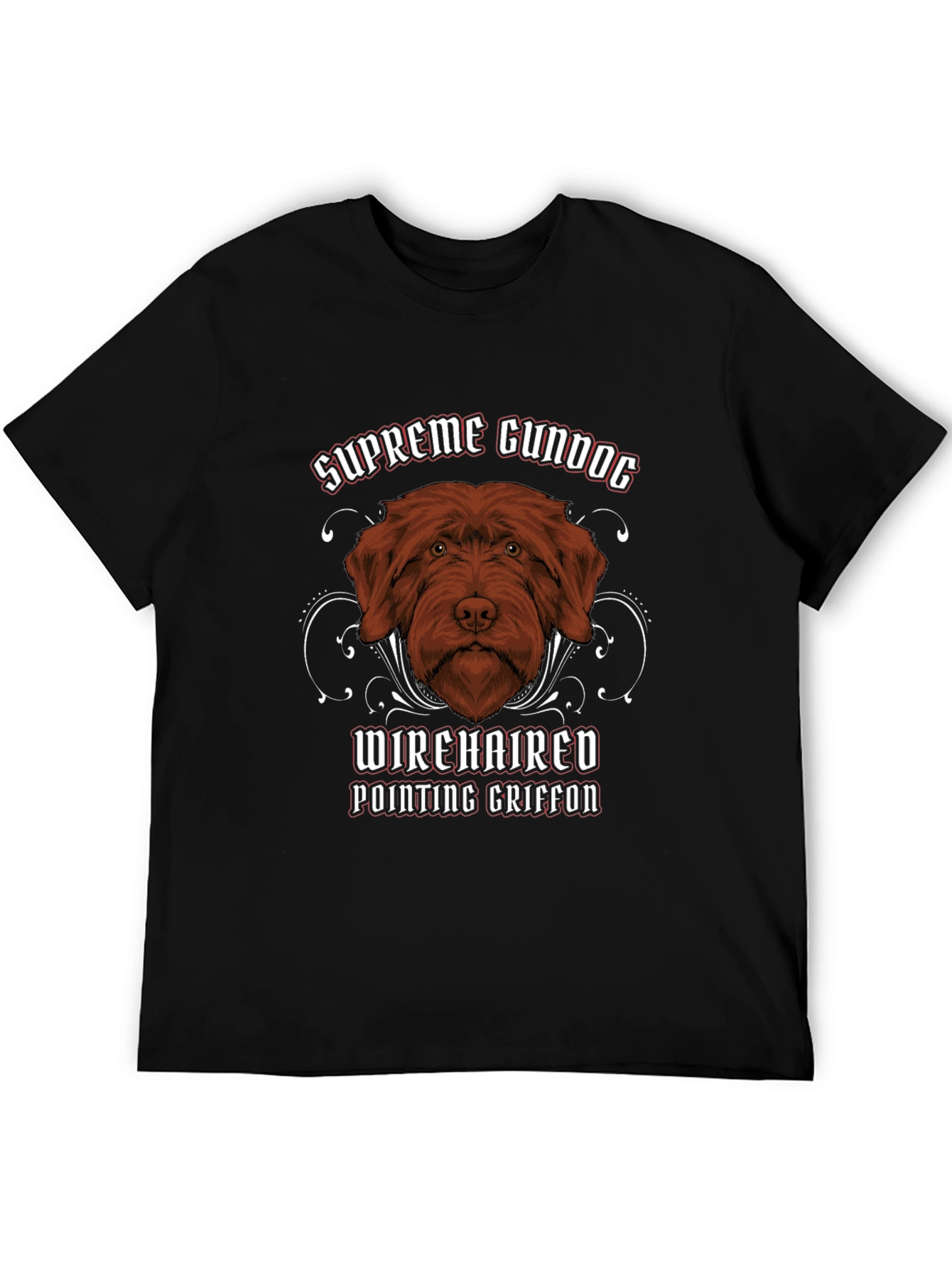 Black Supreme Gundog Wirehaired Pointing Griffon T-Shirt view 5