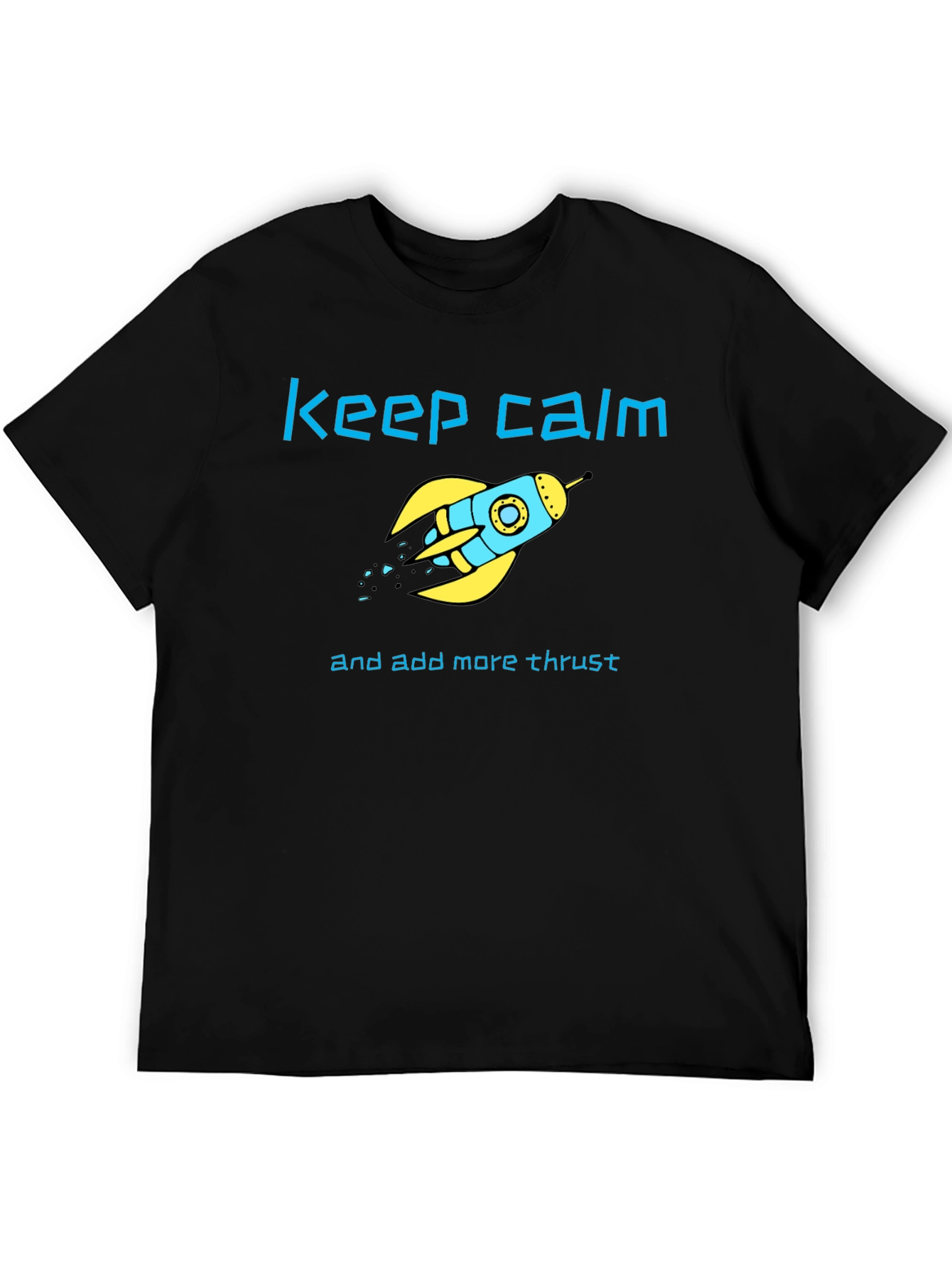 Black Keep Calm Rocket T-Shirt view 5