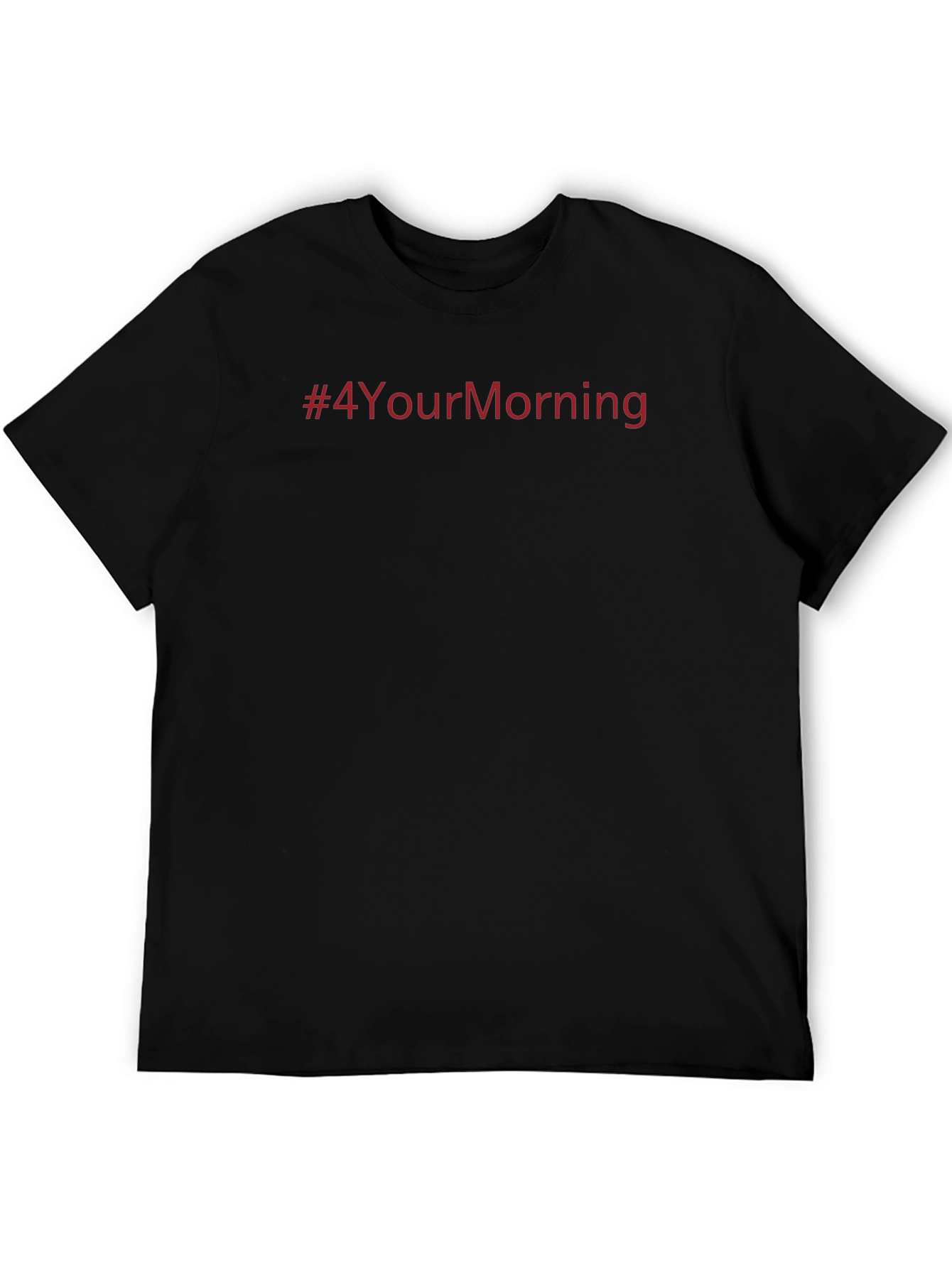 Black #4YourMorning Crewneck T-Shirt view 5