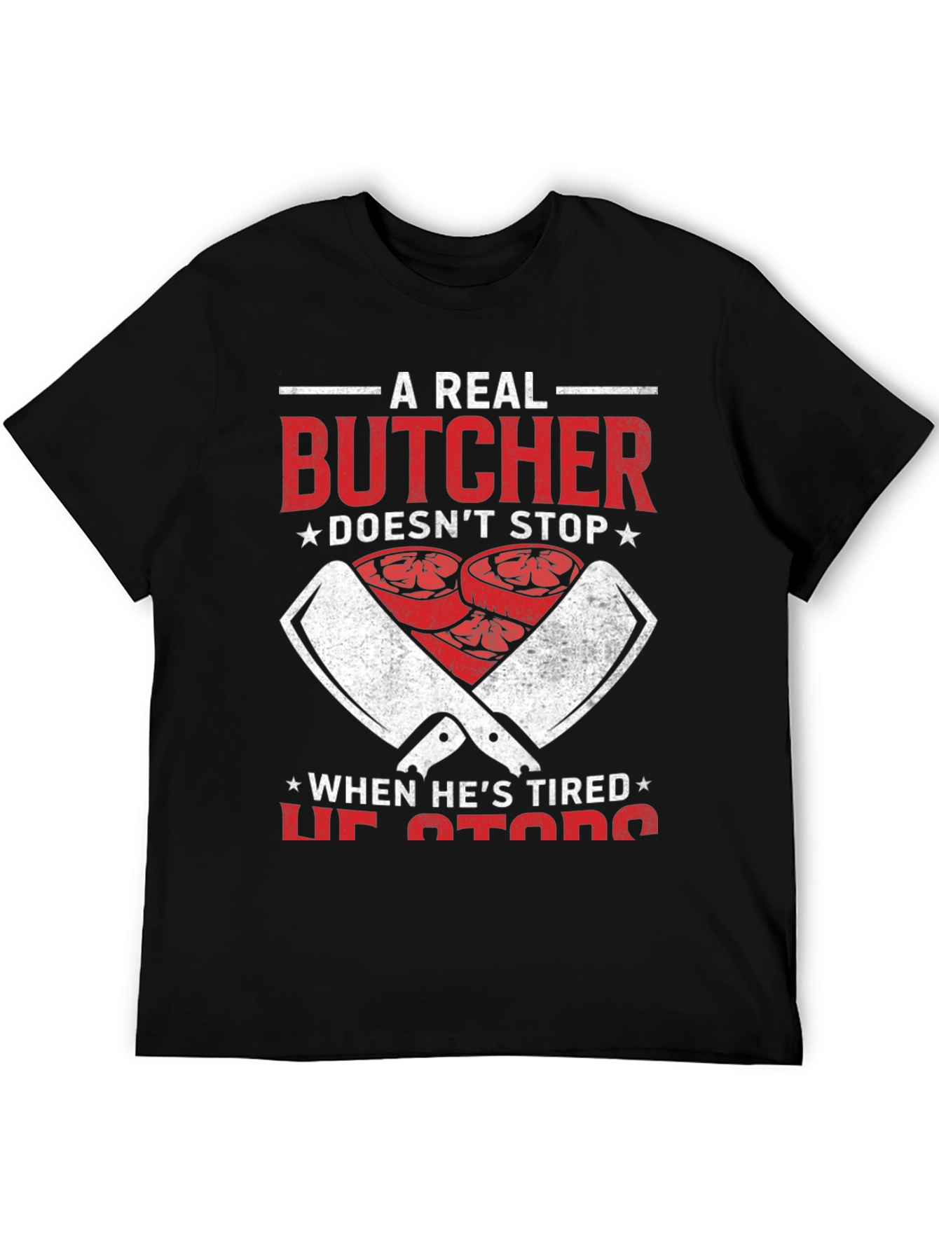 Black A Real Butcher Graphic Tee view 5