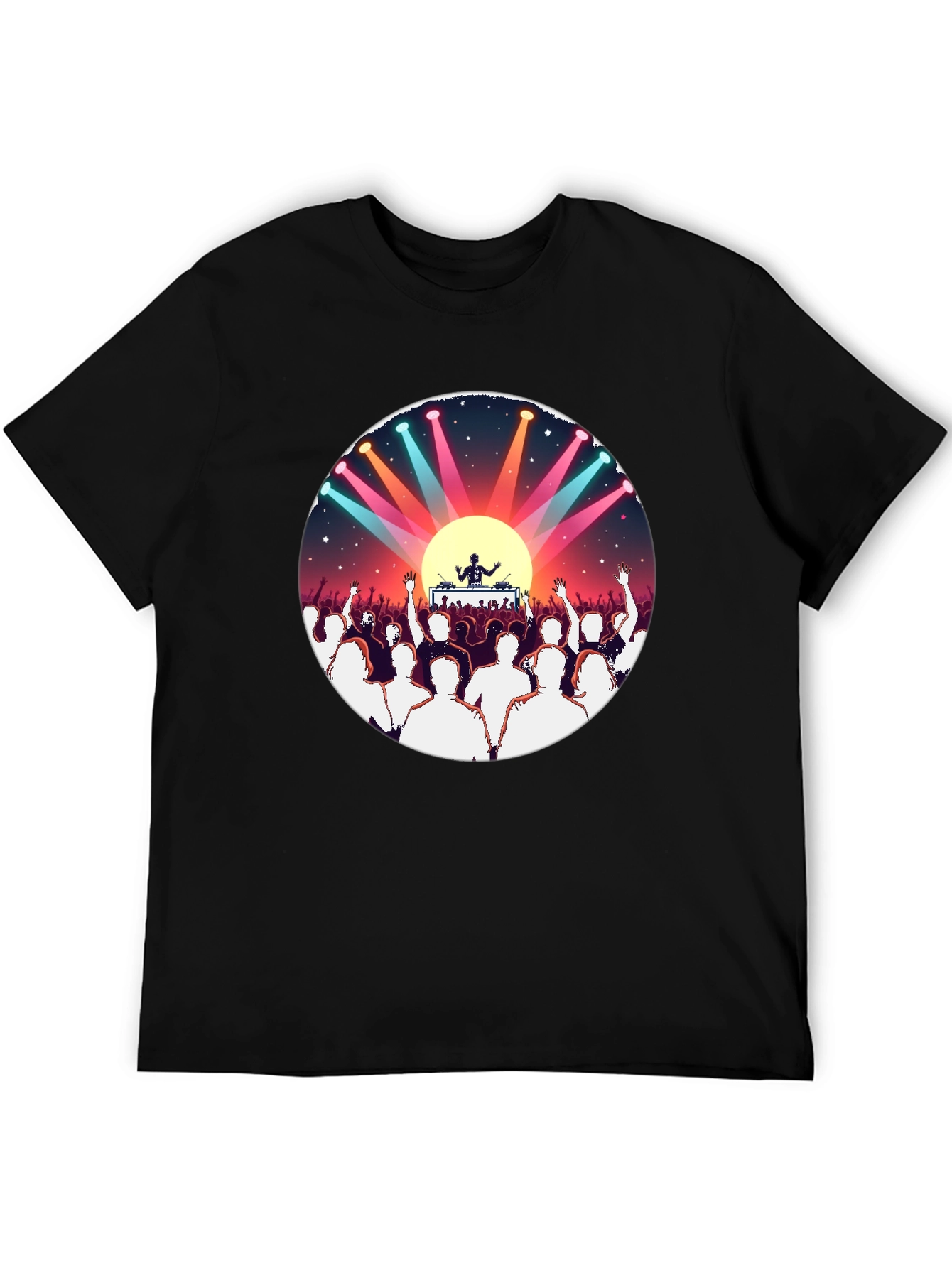 Black DJ Party Graphic T-Shirt view 5