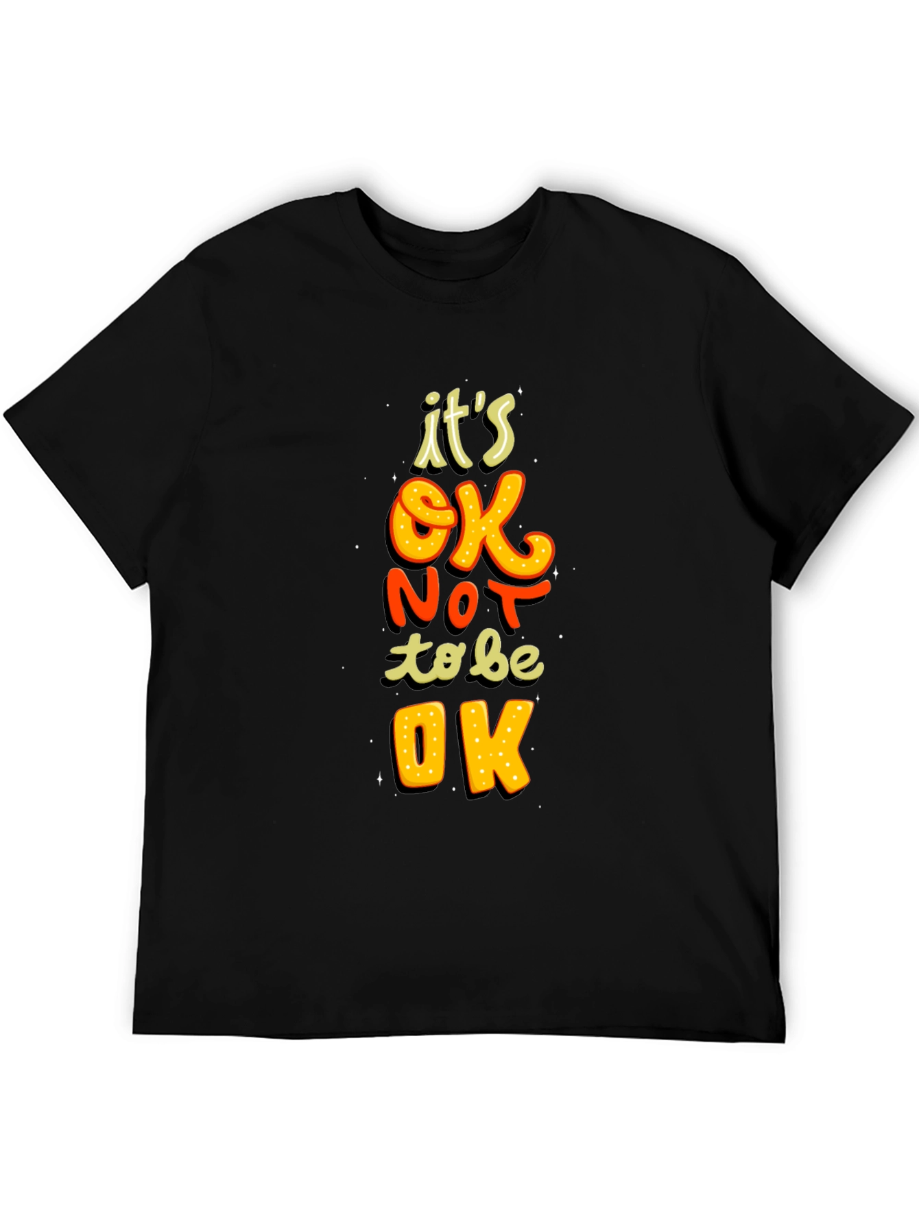 Black It's OK to Not Be OK Graphic Tee view 5