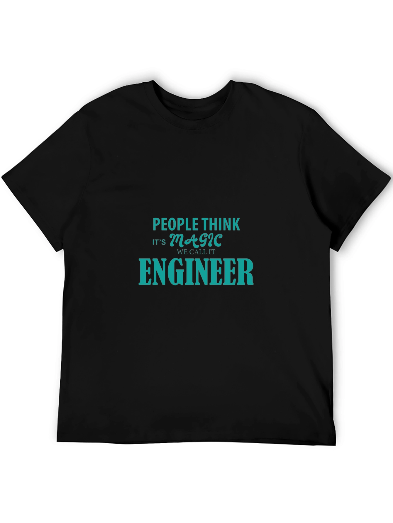 Black Engineer Magic Funny T-Shirt view 5