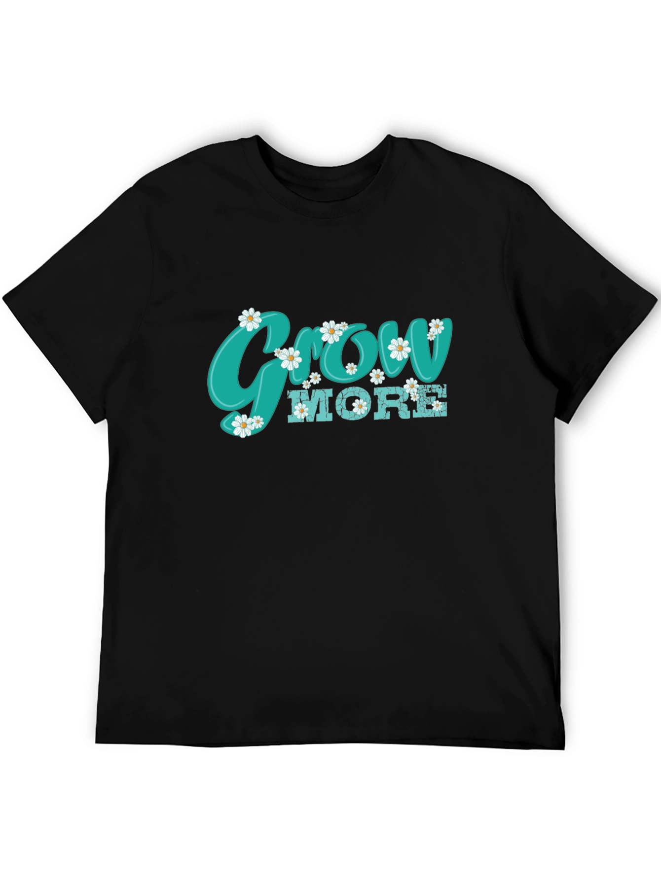 Black Grow More Floral T-Shirt - Black view 5