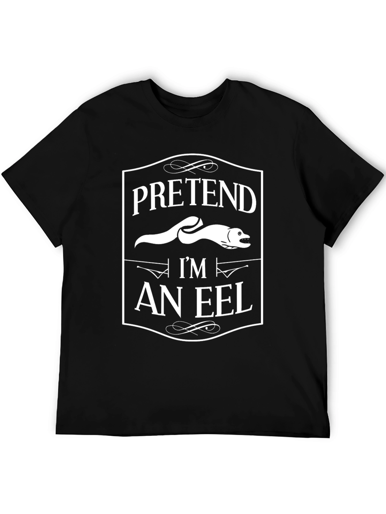 Black Pretend I'm an Eel Graphic Novelty T-Shirt view 5