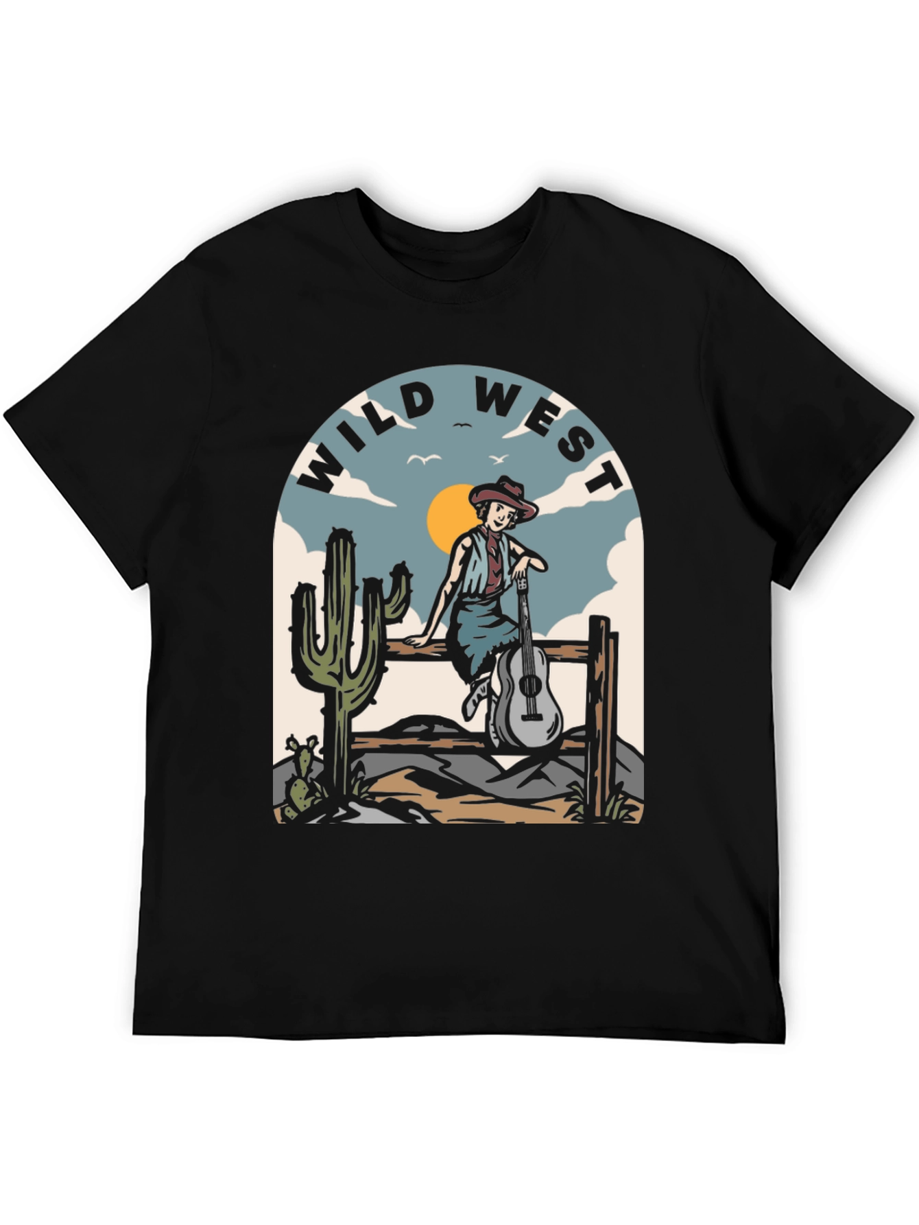Black Wild West Graphic Tee view 5