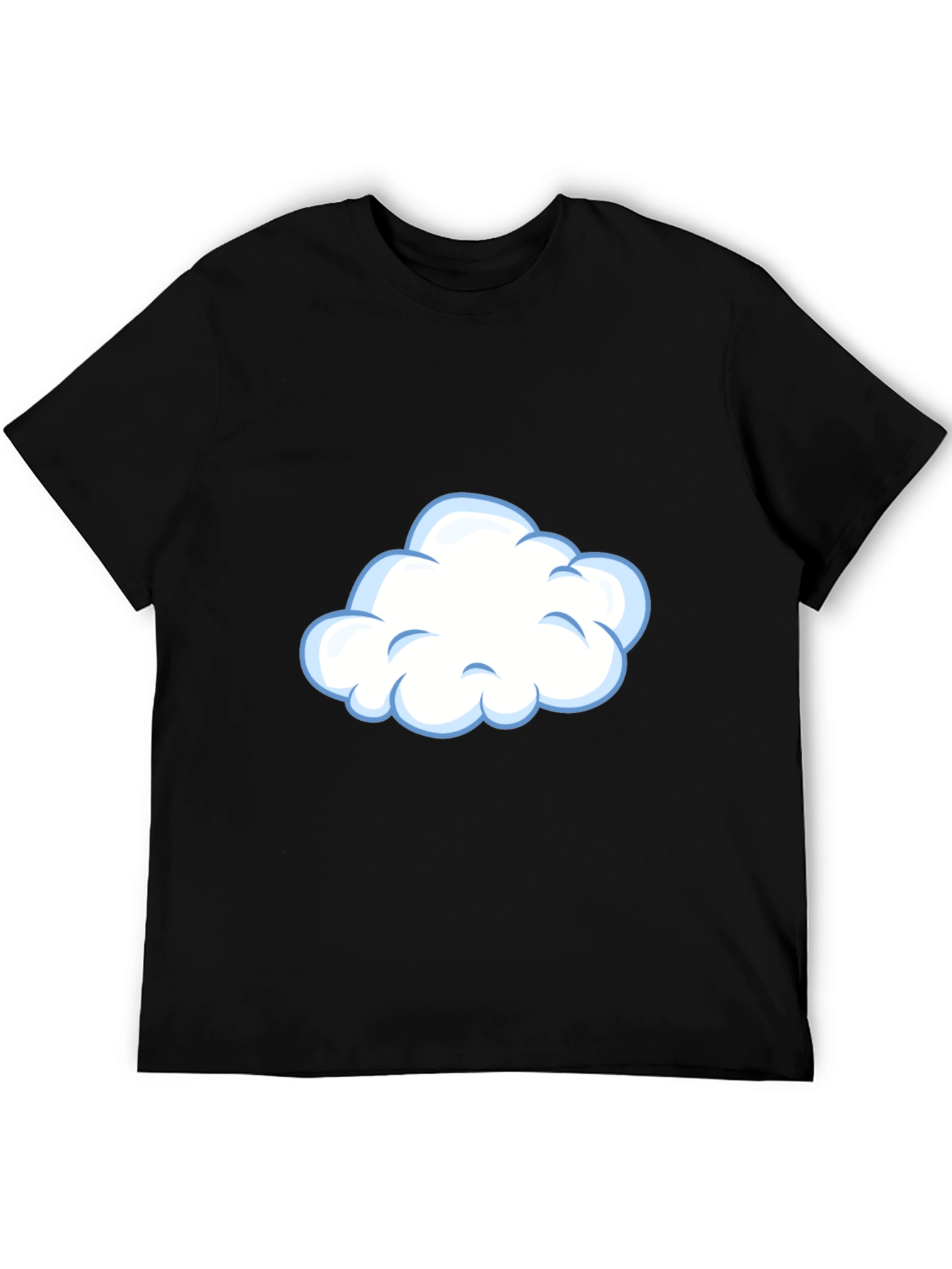 Black Cloud Graphic Tee - Casual Black T-Shirt view 5