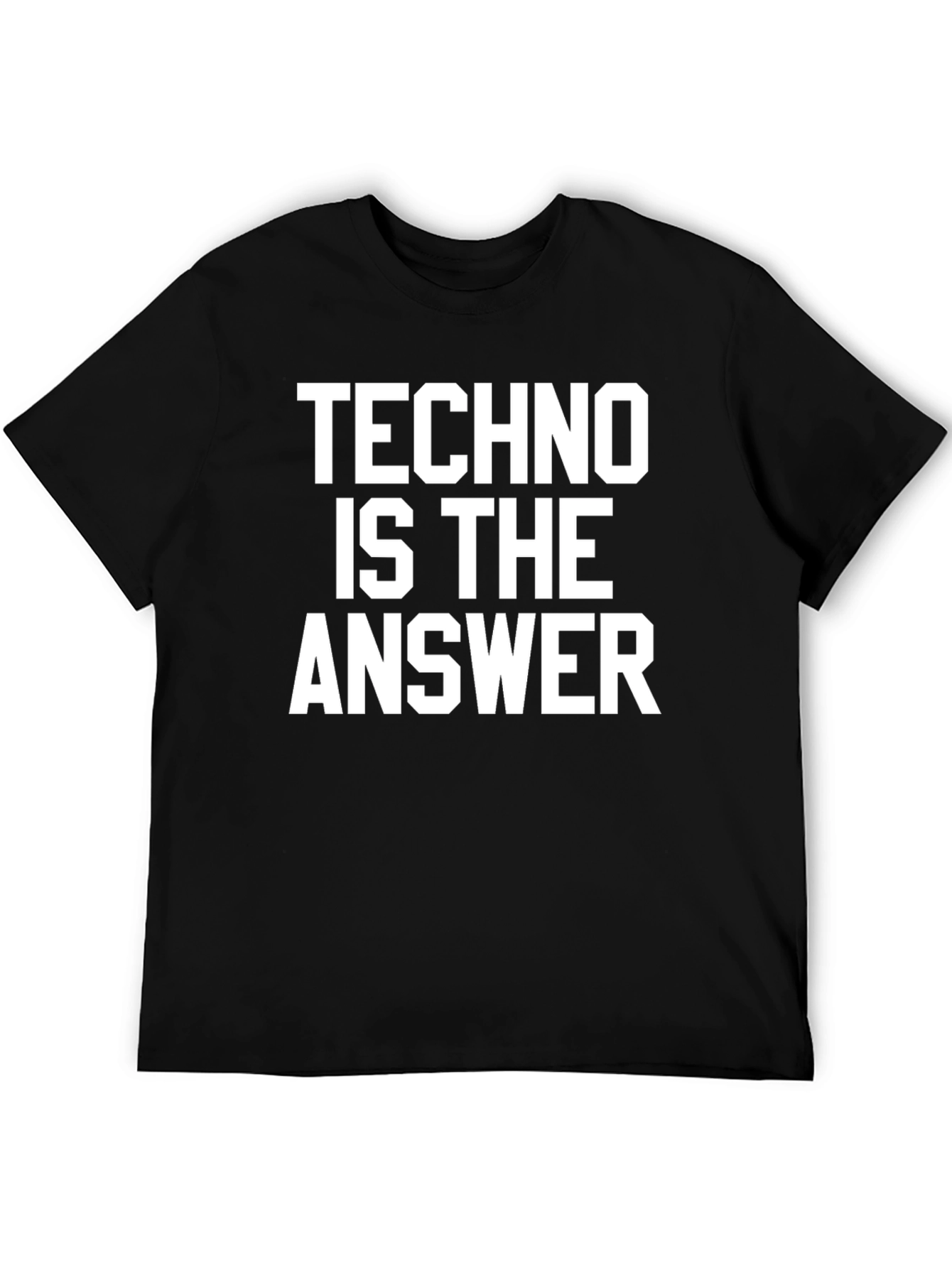 Black Techno is the Answer Graphic Tee view 5