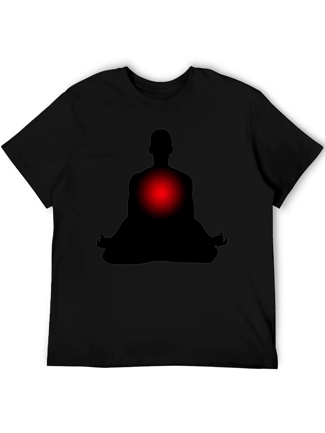 Black Meditative Silhouette T-Shirt - Relax & Focus view 5