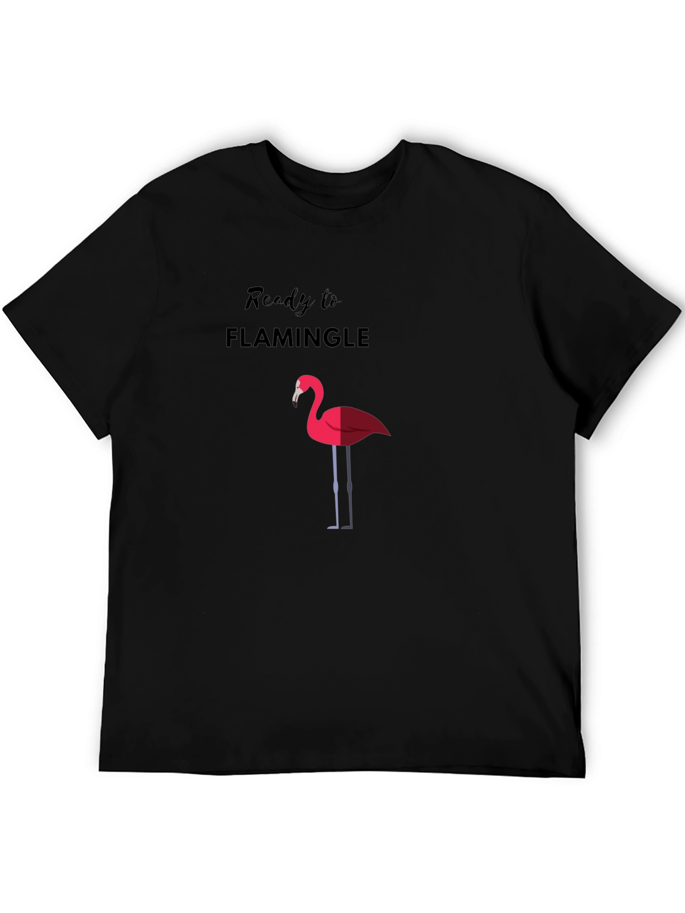 Black Ready to Flamingle Graphic Tee view 5