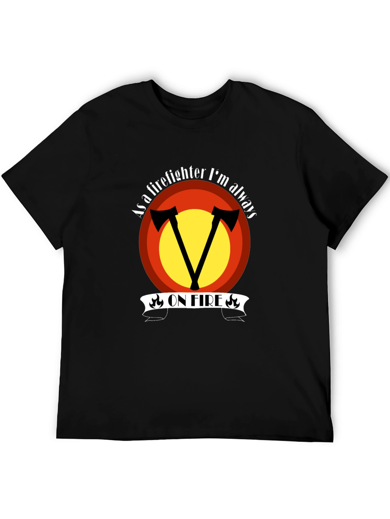 Firefighter On Fire Graphic Tee - 5