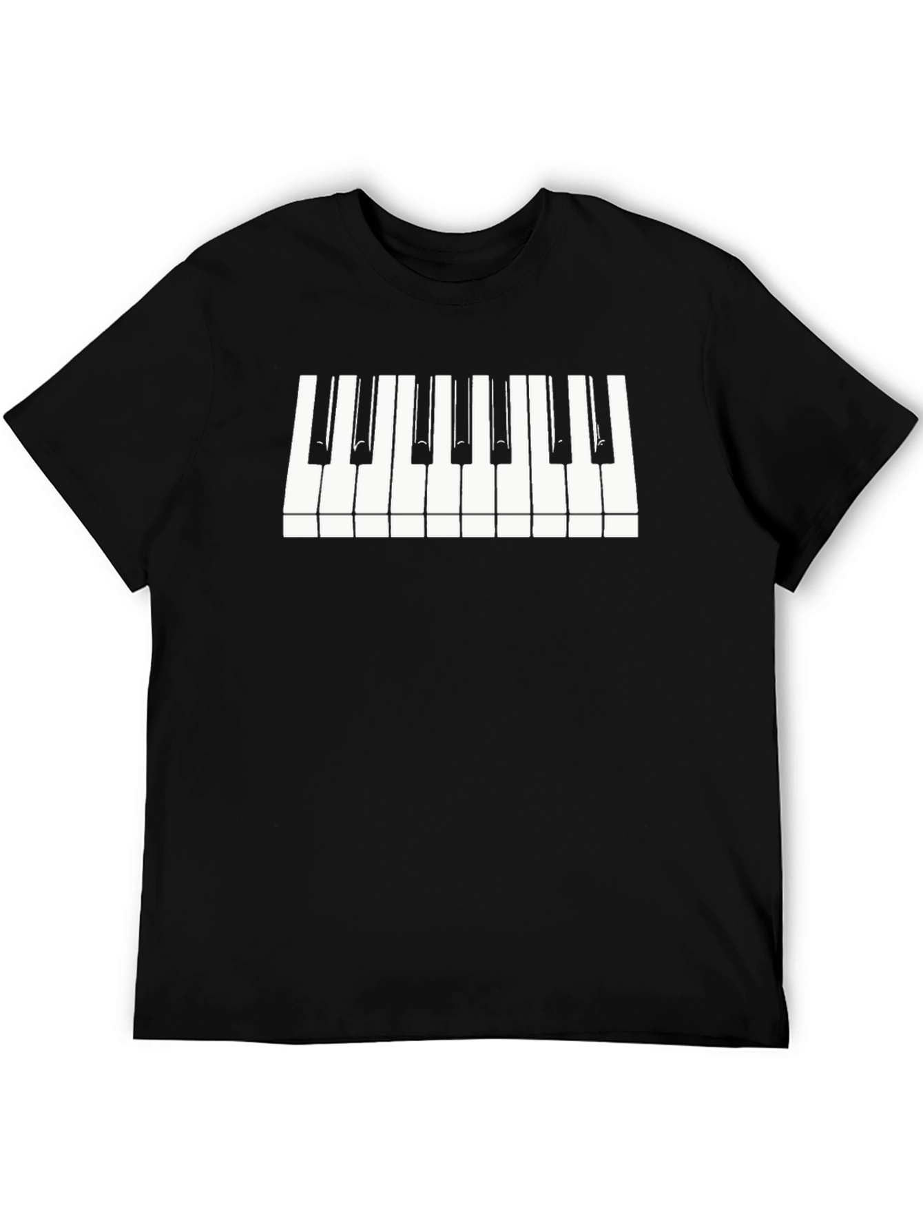 Black Piano Keys Graphic T-Shirt - Musician Tee view 5