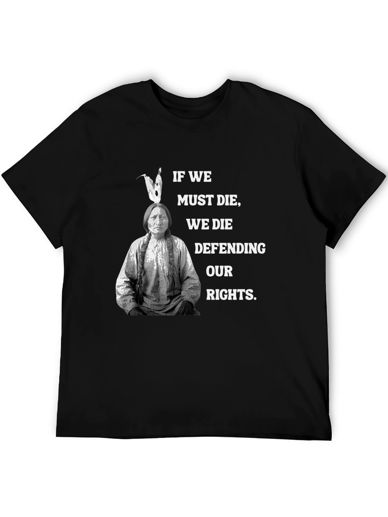 Black Native American Rights Graphic Tee view 5