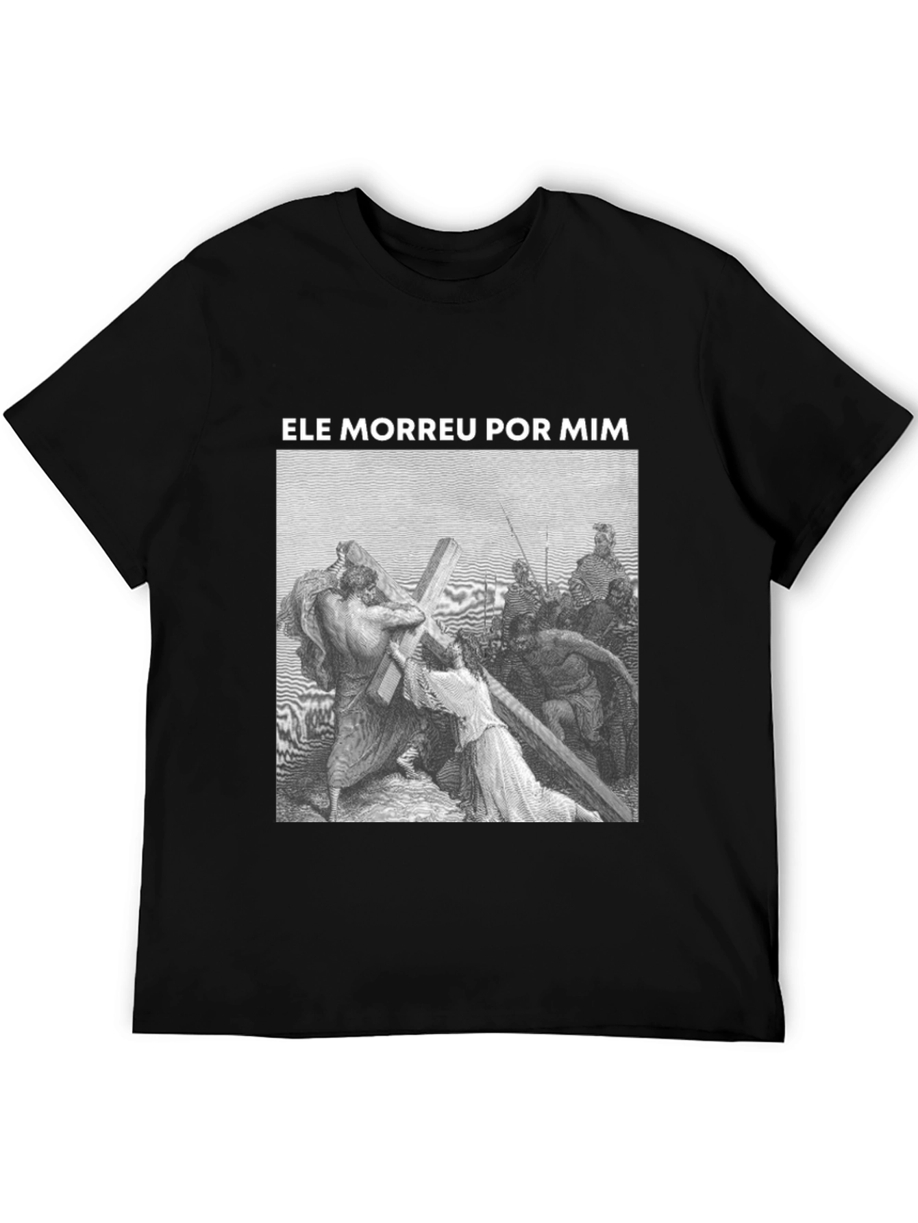 Black Religious Graphic Print T-Shirt - Black view 5